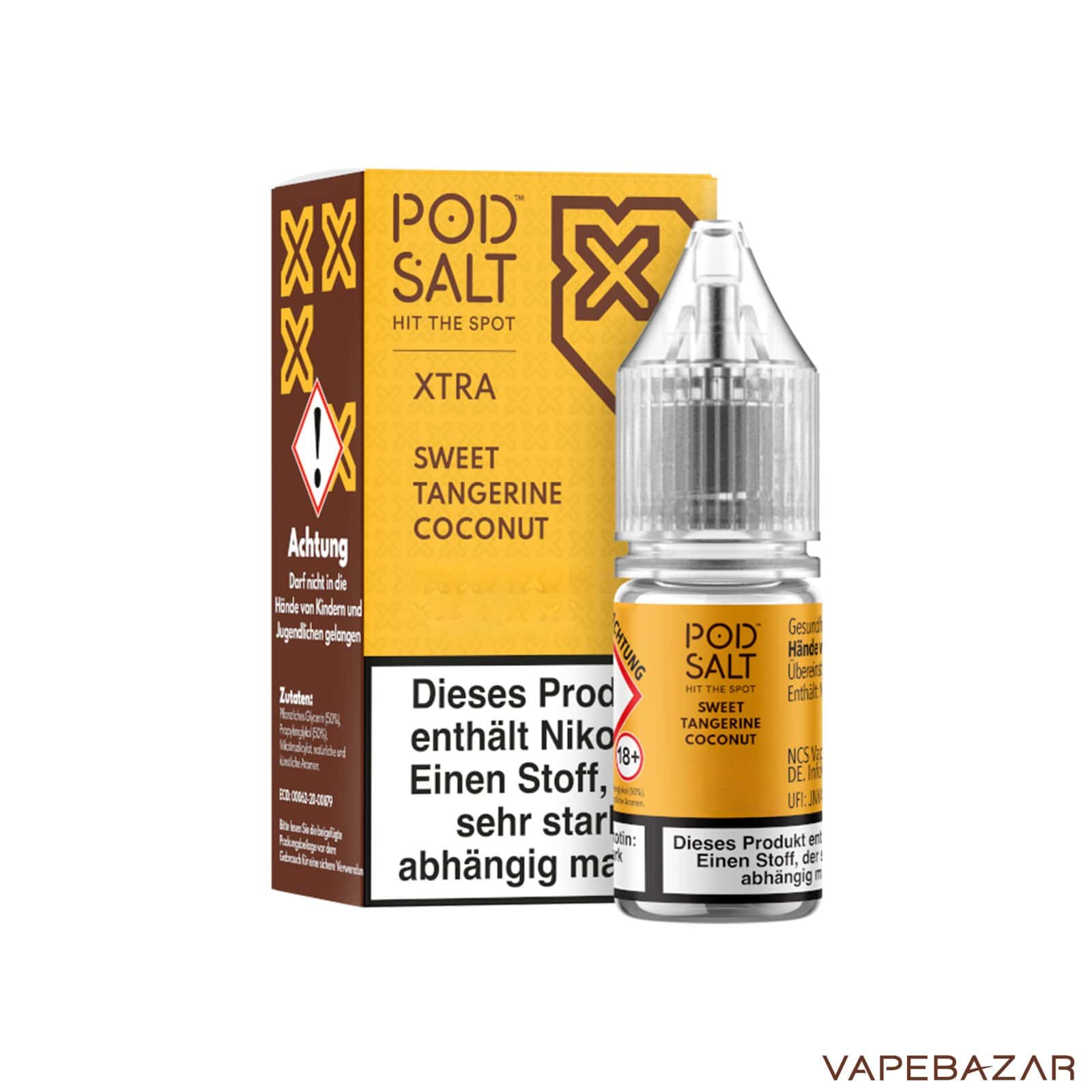 SweetTangerineCoconut3 | Vapebazar Vapebazar Pod Salt X Nikotinsalz Liquid - Sweet Tangerine Coconut