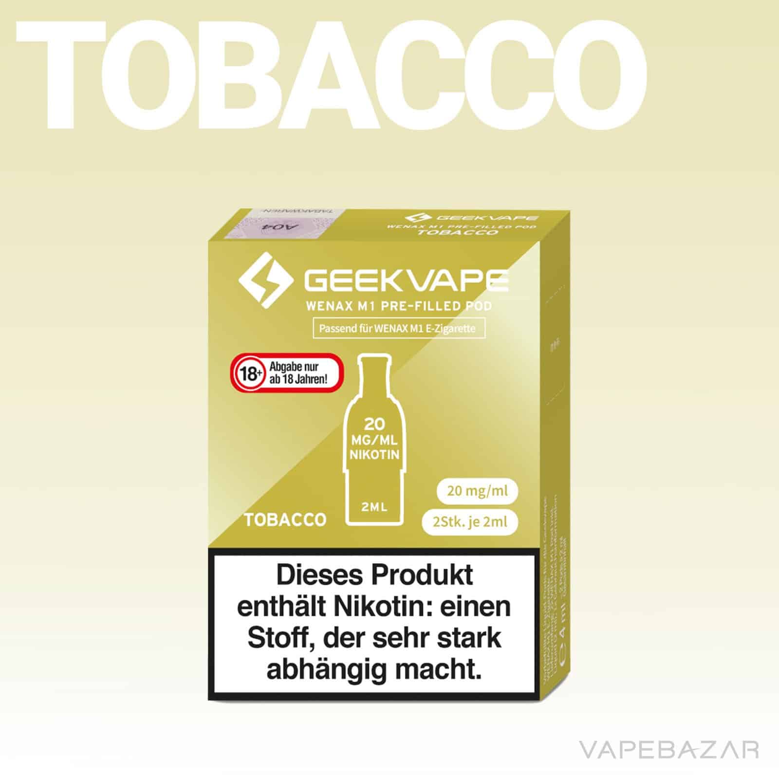 Tobacco2 | Vapebazar Geekvape Wenax M1 Pod - Tobacco