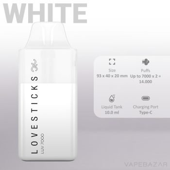 Lovesticks LUV 7000 - White Vapebazar