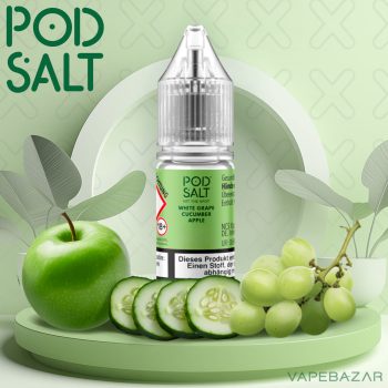 Vapebazar Pod Salt X Nikotinsalz Liquid - White Grape Cucumber Apple