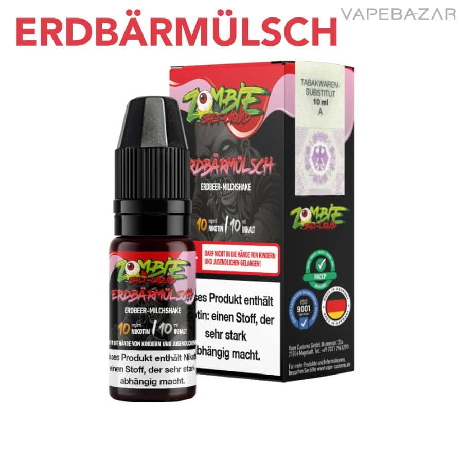Zombie Liquid erdbaermuelsch 02 | Vapebazar Zombie Nikotinsalz Liquid - Erdbärmülsch