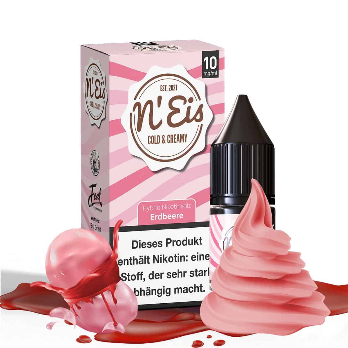 | Vapebazar N'Eis Hybrid Nikotinsalz Liquid - Erdbeere