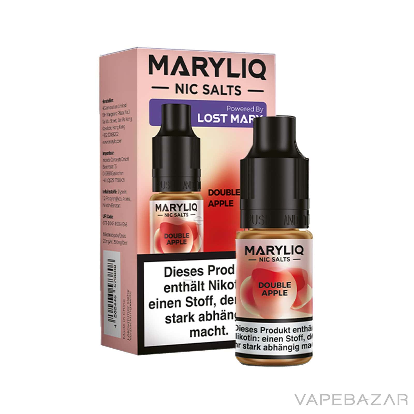 MARYLIQ by Lost Mary Nic Salt Double Apple 03 | Vapebazar Maryliq By Lost Mary - Nic Salt - Double Apple - Vapebazar