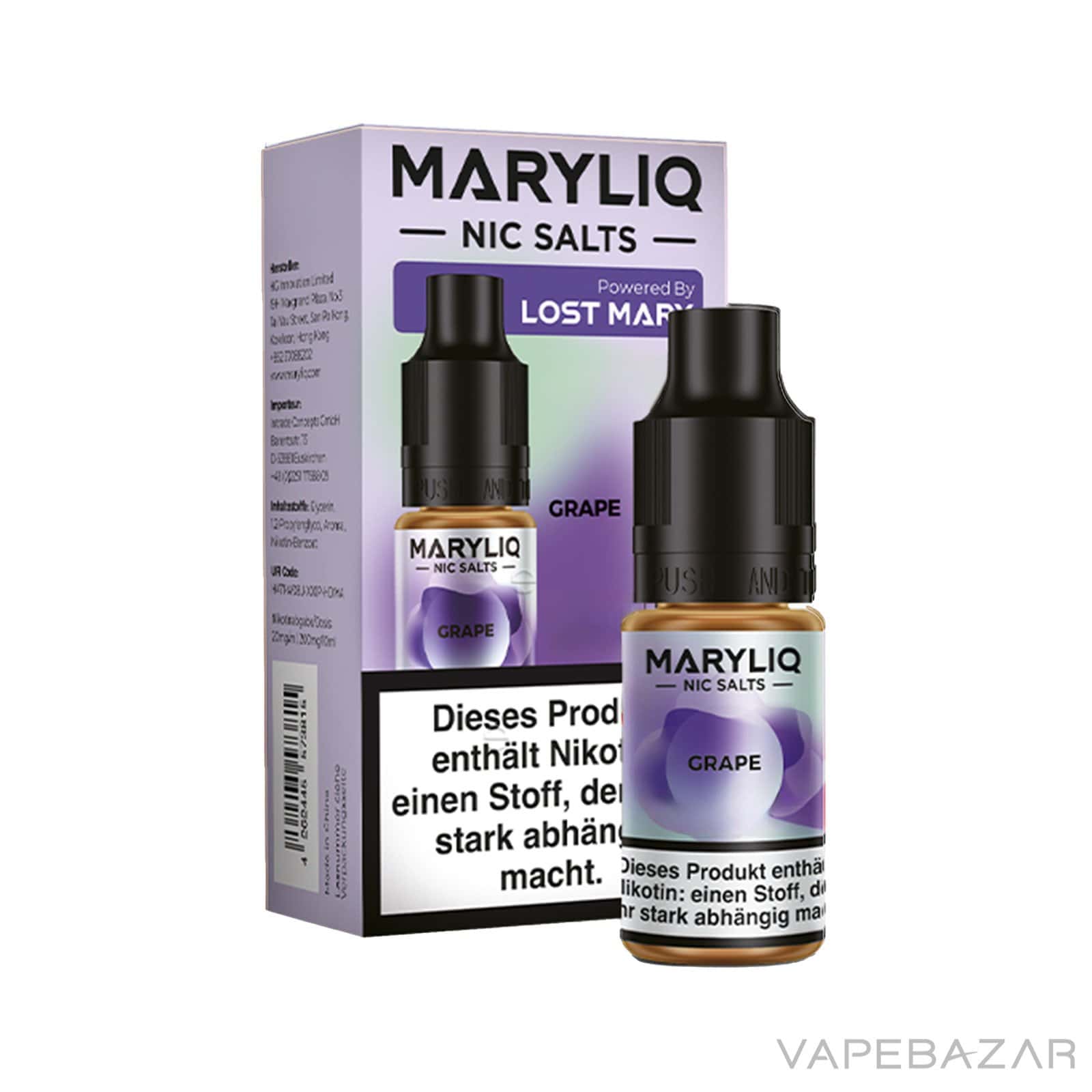 MARYLIQ by Lost Mary Nic Salt Grape 03 | Vapebazar Maryliq By Lost Mary - Nic Salt - Grape - Vapebazar