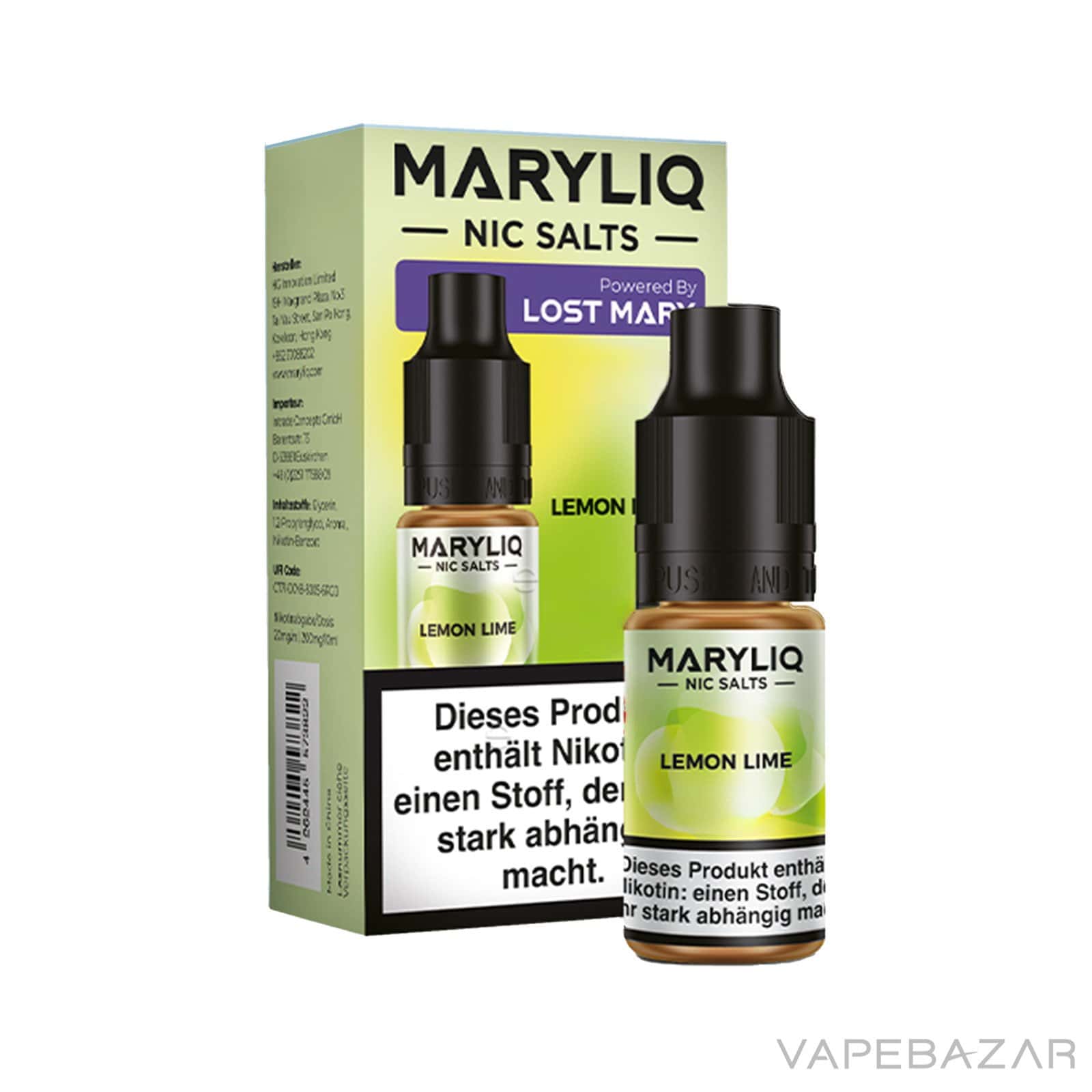 MARYLIQ by Lost Mary Nic Salt Lemon Lime 03 | Vapebazar Maryliq By Lost Mary - Nic Salt - Lemon Lime - Vapebazar