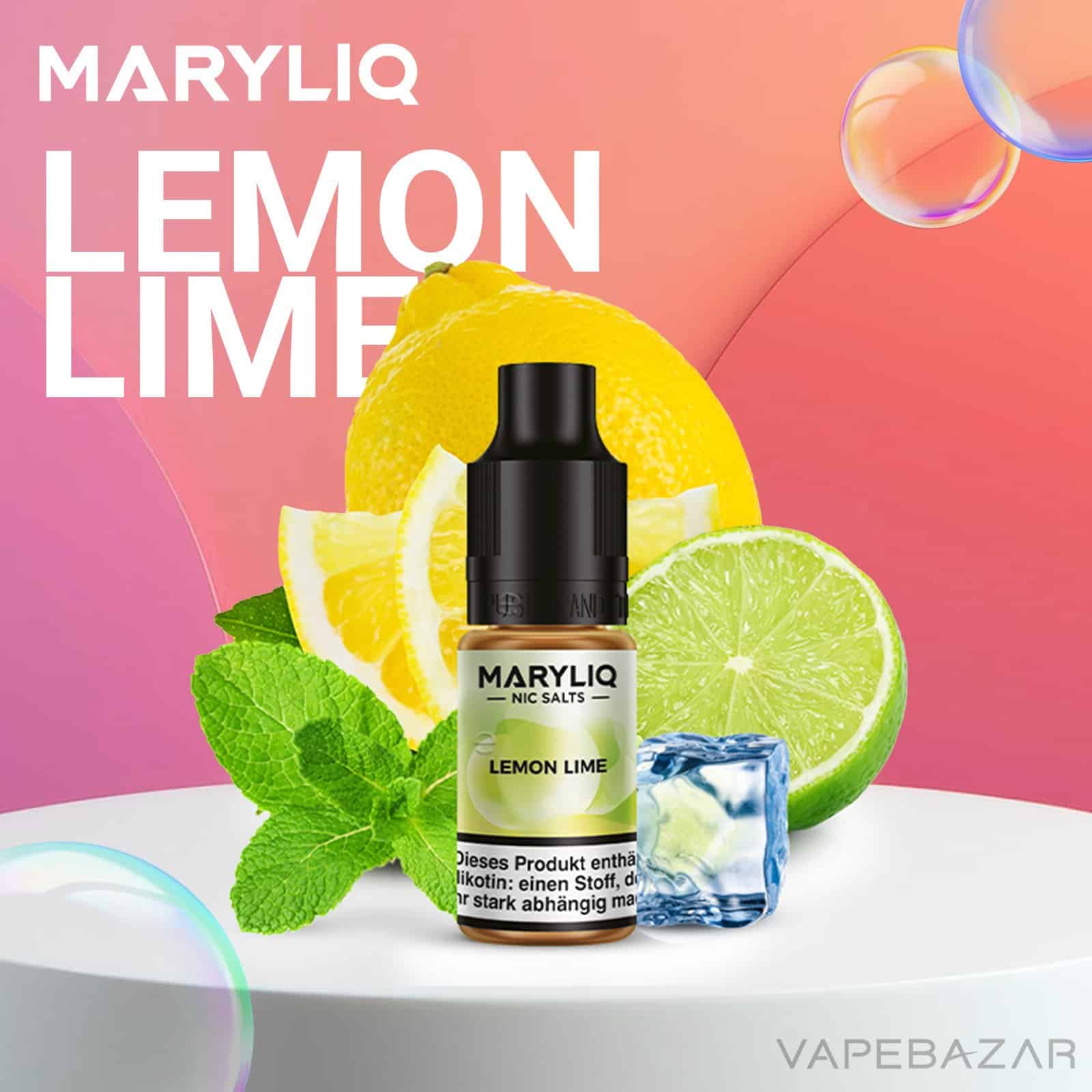MARYLIQ by Lost Mary Nic Salt Lemon Lime | Vapebazar Maryliq By Lost Mary - Nic Salt - Lemon Lime - Vapebazar