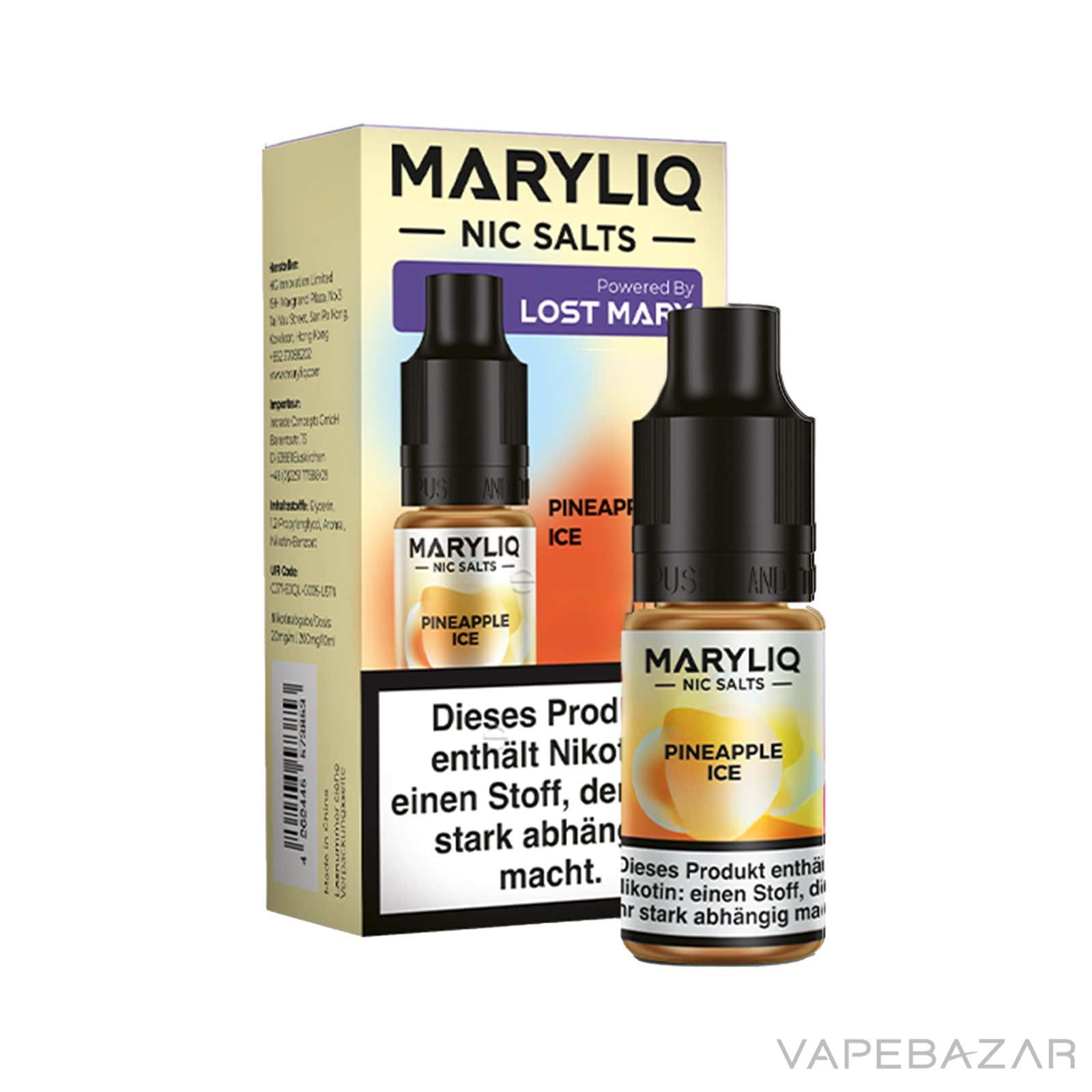 MARYLIQ by Lost Mary Nic Salt Pineapple Ice 03 | Vapebazar Maryliq By Lost Mary - Nic Salt - Pineapple Ice