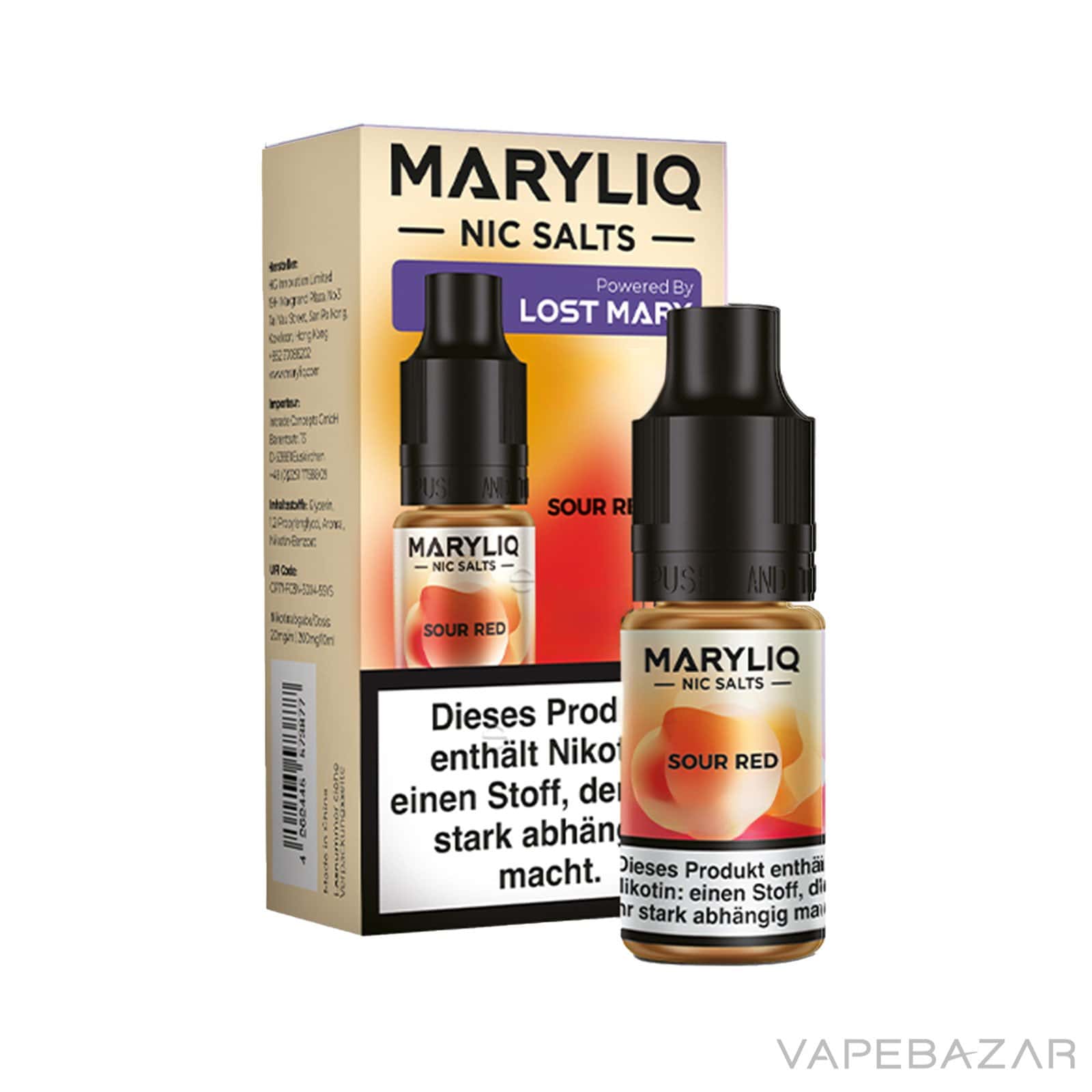 MARYLIQ by Lost Mary Nic Salt Sour Red 03 | Vapebazar Maryliq By Lost Mary - Nic Salt - Sour Red