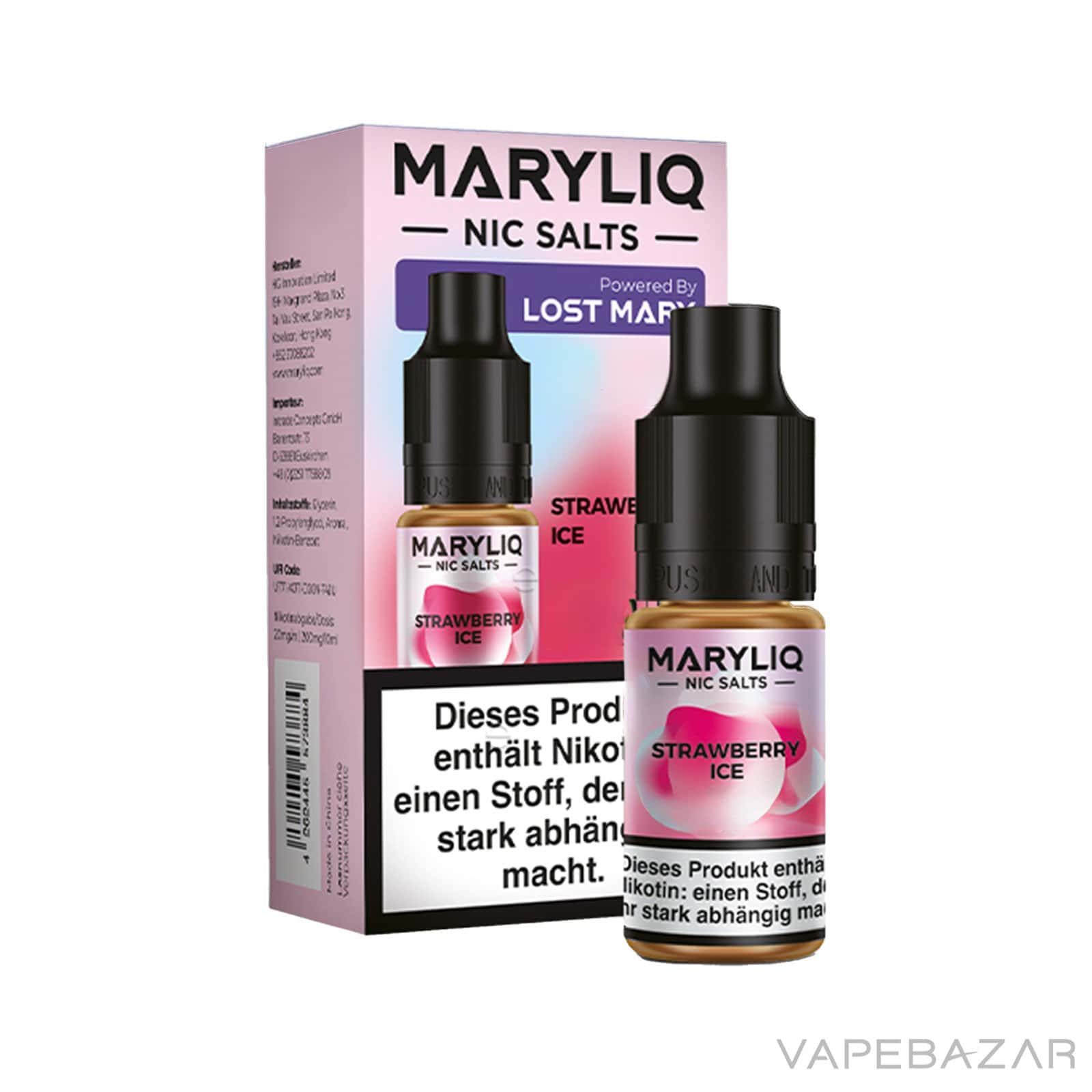 MARYLIQ by Lost Mary Nic Salt Strawberry Ice 03 | Vapebazar Maryliq By Lost Mary - Nic Salt - Strawberry Ice