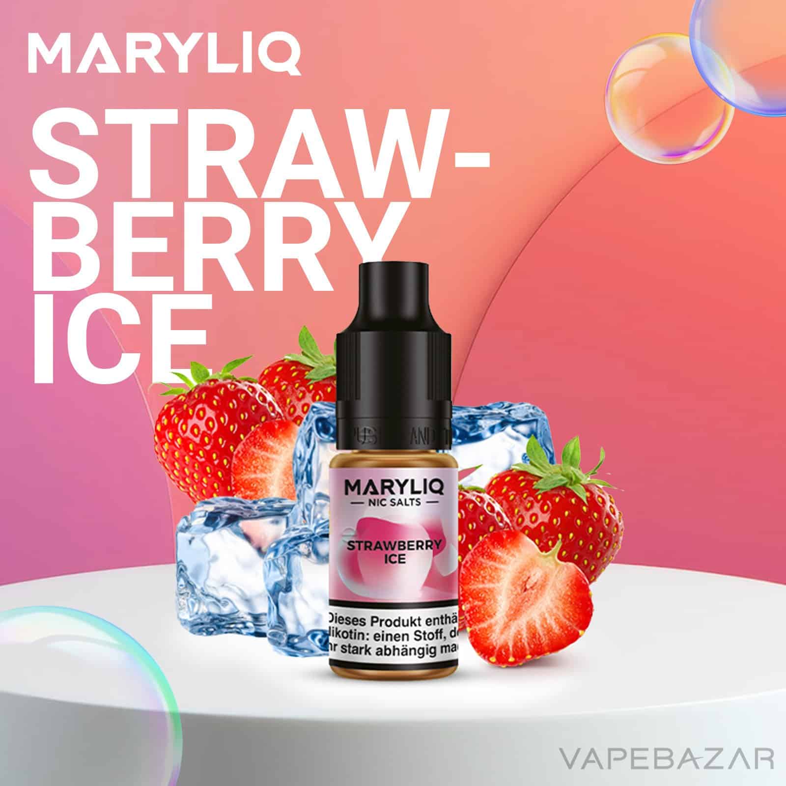 MARYLIQ by Lost Mary Nic Salt Strawberry Ice | Vapebazar Maryliq By Lost Mary - Nic Salt - Strawberry Ice