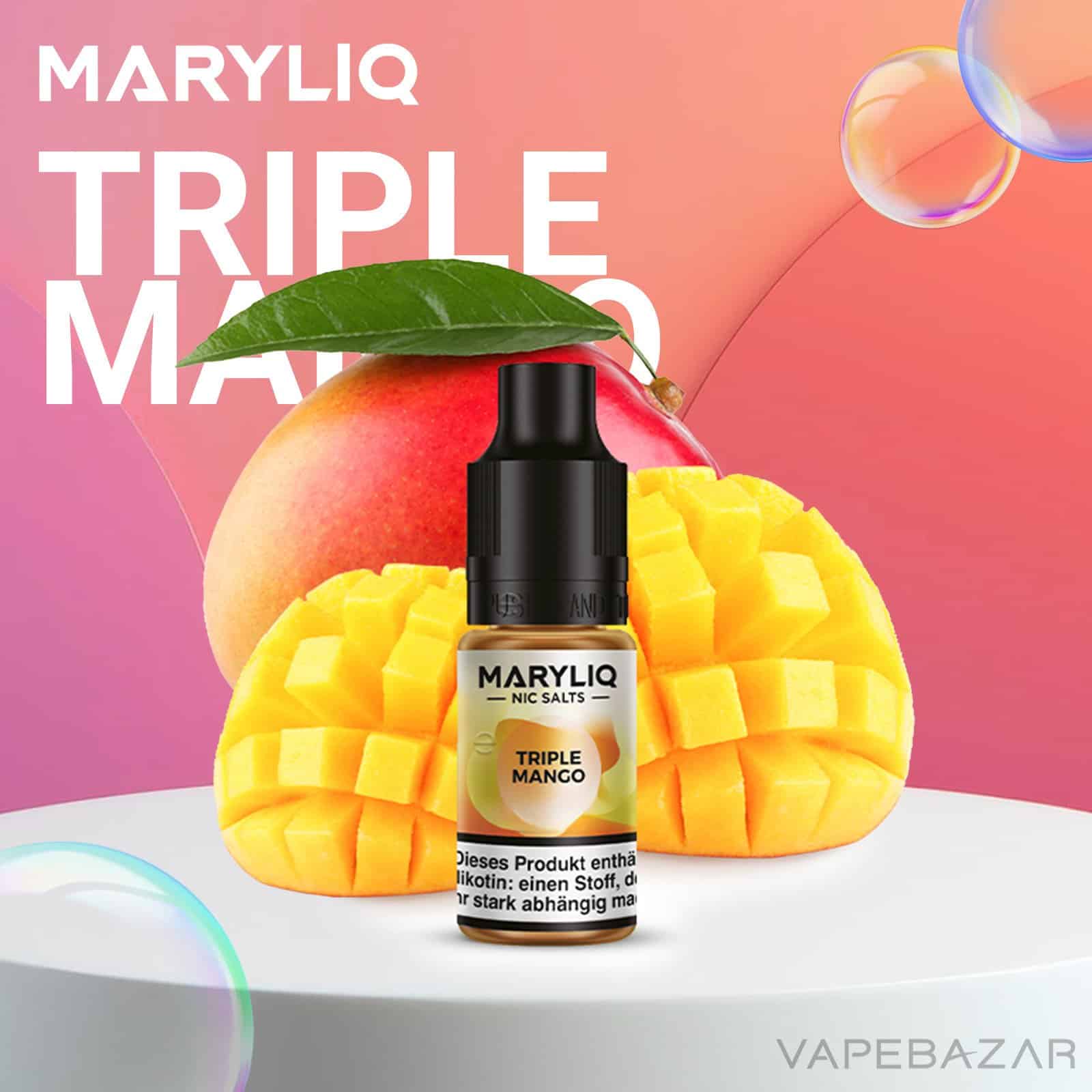 MARYLIQ by Lost Mary Nic Salt Triple Mango | Vapebazar Maryliq By Lost Mary - Nic Salt - Triple Mango - Vapebazar
