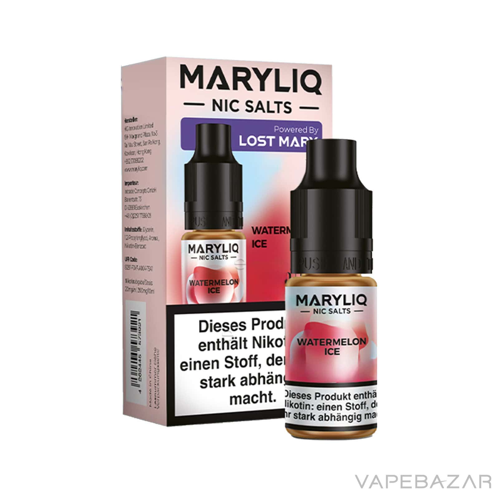 MARYLIQ by Lost Mary Nic Salt Watermelon Ice 03 | Vapebazar Maryliq By Lost Mary - Nic Salt - Watermelon Ice