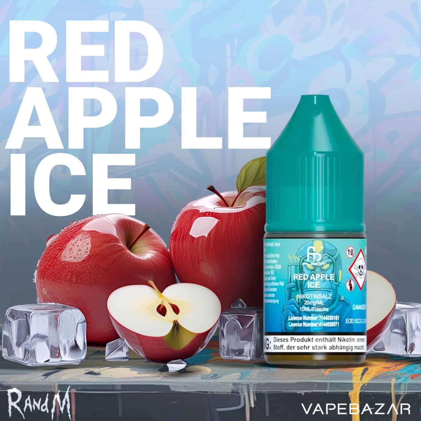 RandM Tornado Liquid Red Apple Ice 20mgml Nikotin 01 | Vapebazar Randm Tornado Liquid - Red Apple Ice - 20Mg/Ml Nikotin