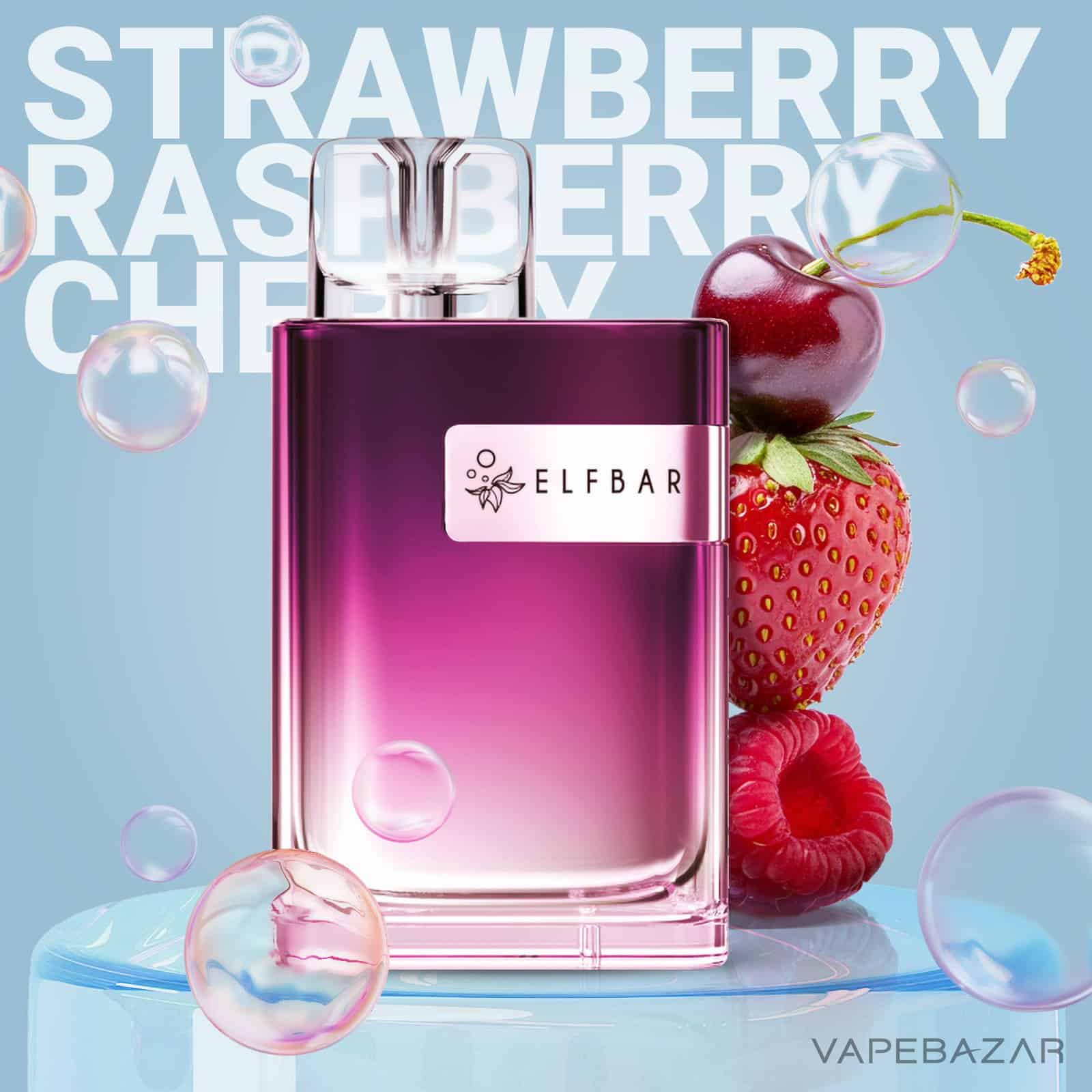 StrawberryRaspberryCherry | Vapebazar Vapebazar Elfbar Cr600 Strawberry Raspberry Cherry