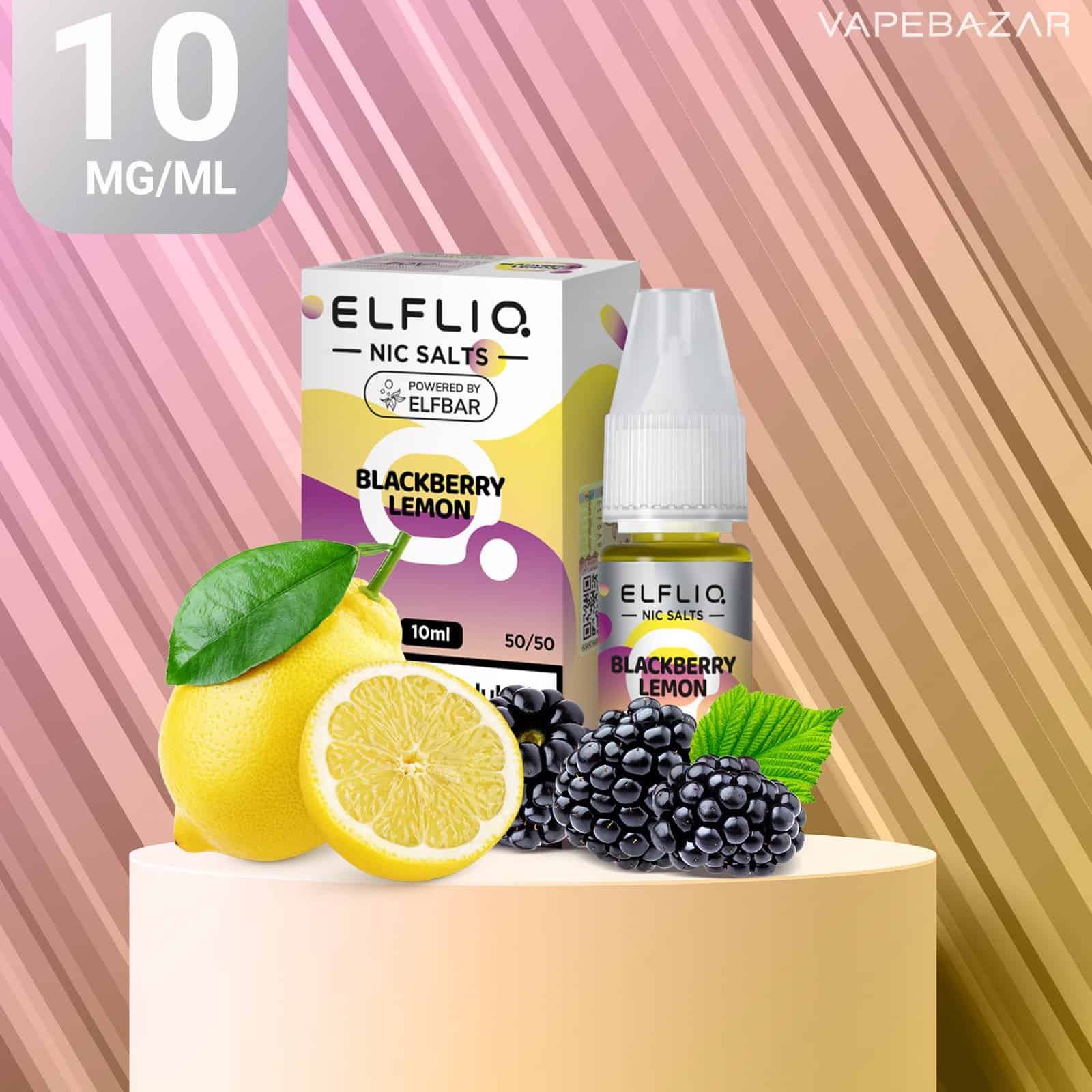 BlackberryLemon | Vapebazar Elfliq Nikotinsalz Liquid 10Ml – Blackberry Lemon 10Mg/Ml Nikotin