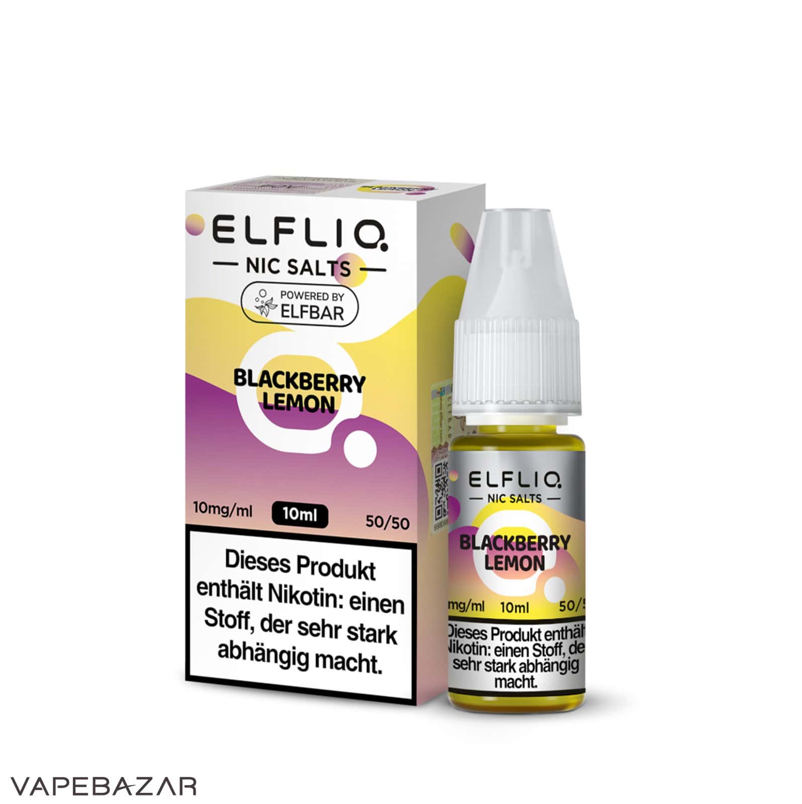 BlackberryLemon2 | Vapebazar Elfliq Nikotinsalz Liquid 10Ml – Blackberry Lemon 10Mg/Ml Nikotin