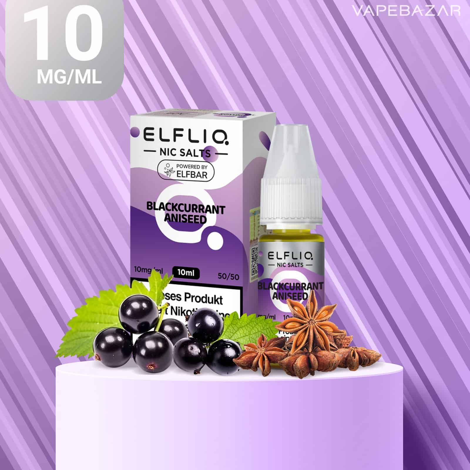 BlackcurrantAniseed | Vapebazar Elfliq Nikotinsalz Liquid 10Ml – Blackcurrant Aniseed 10Mg/Ml Nikotin