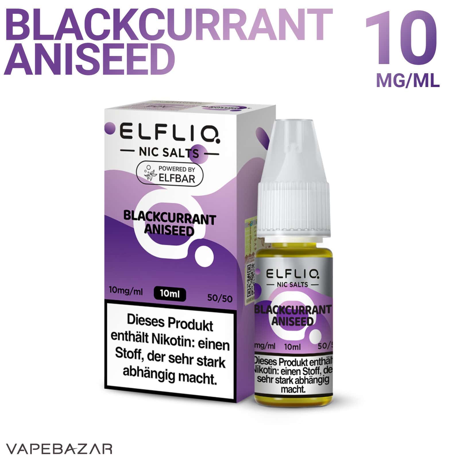 BlackcurrantAniseed2 1 | Vapebazar Elfliq Nikotinsalz Liquid 10Ml – Blackcurrant Aniseed 10Mg/Ml Nikotin