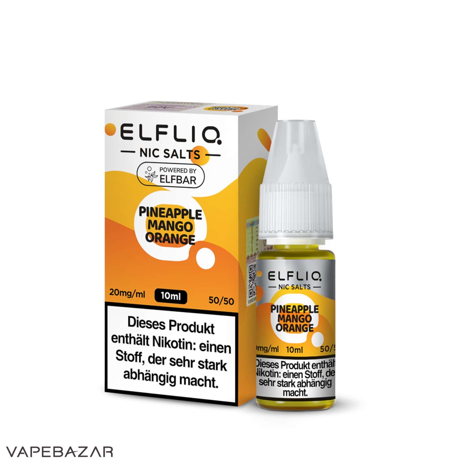 PineappleMangoOrange3 | Vapebazar Elfliq Nikotinsalz Liquid 10Ml – Pineapple Mango Orange 20Mg/Ml Nikotin