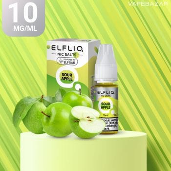 Elfliq Nikotinsalz Liquid 10ml – Sour Apple 10mg/ml Nikotin
