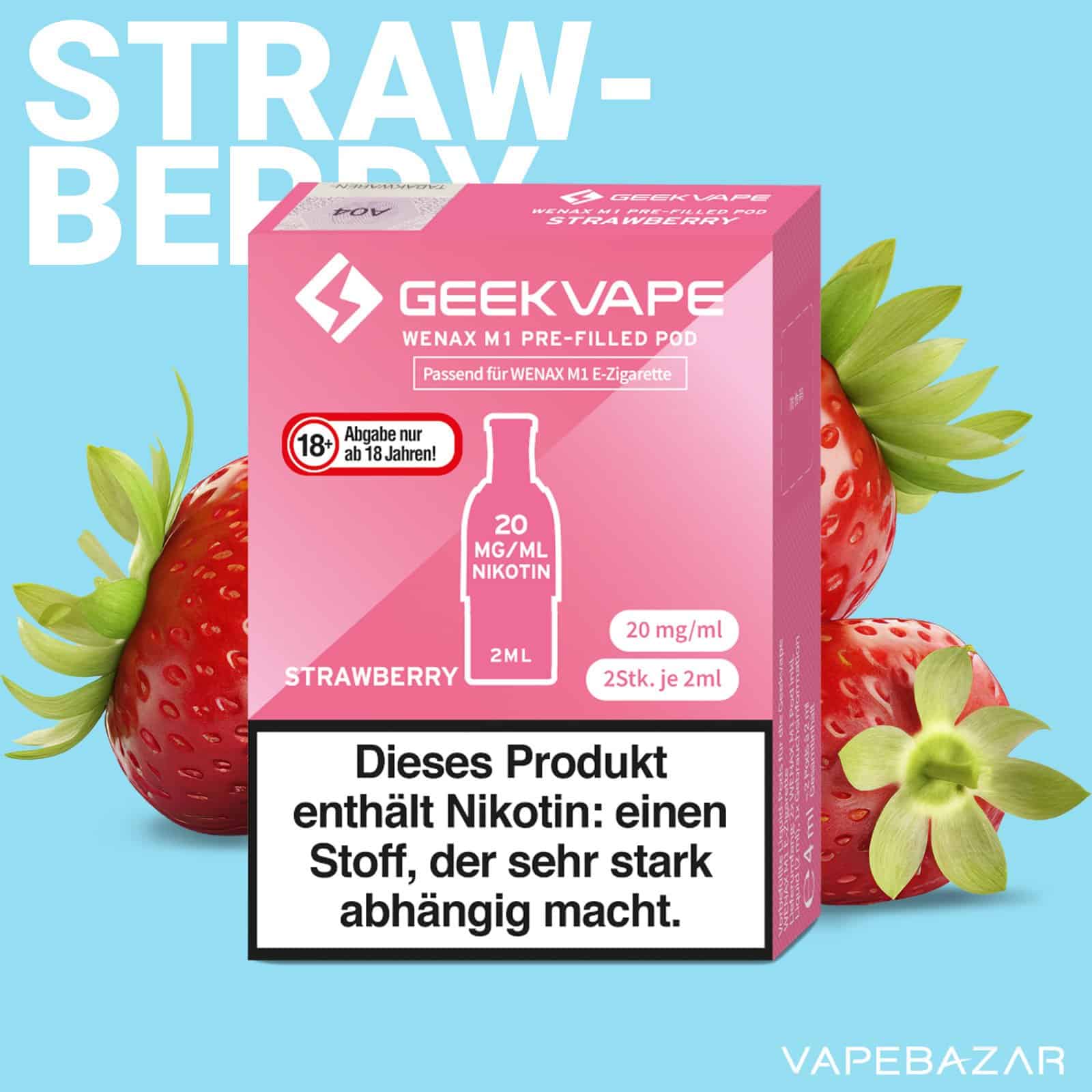 Strawberry | Vapebazar Geekvape Wenax M1 Akku - Red