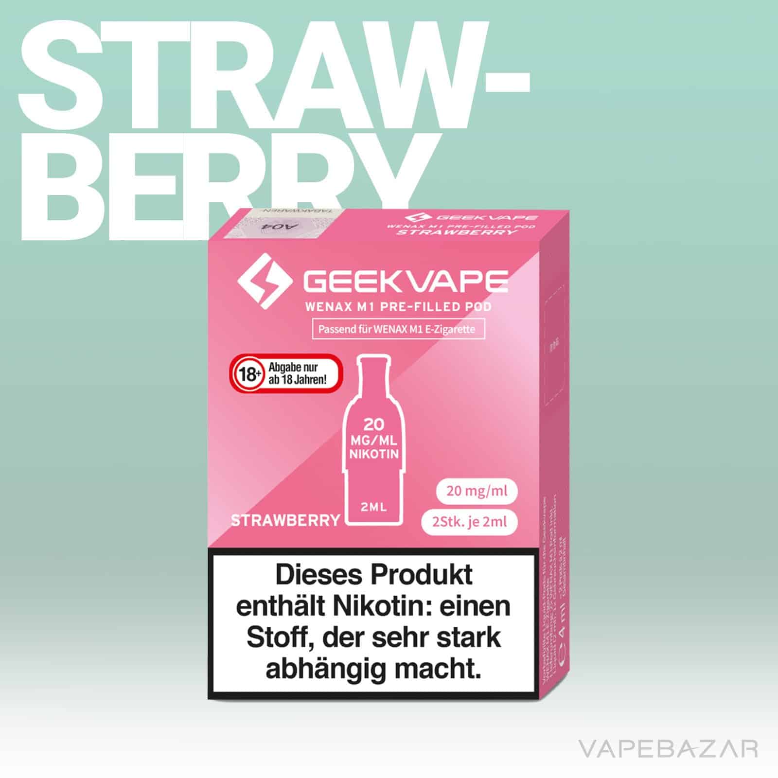 Strawberry2 | Vapebazar Geekvape Wenax M1 Akku - Red