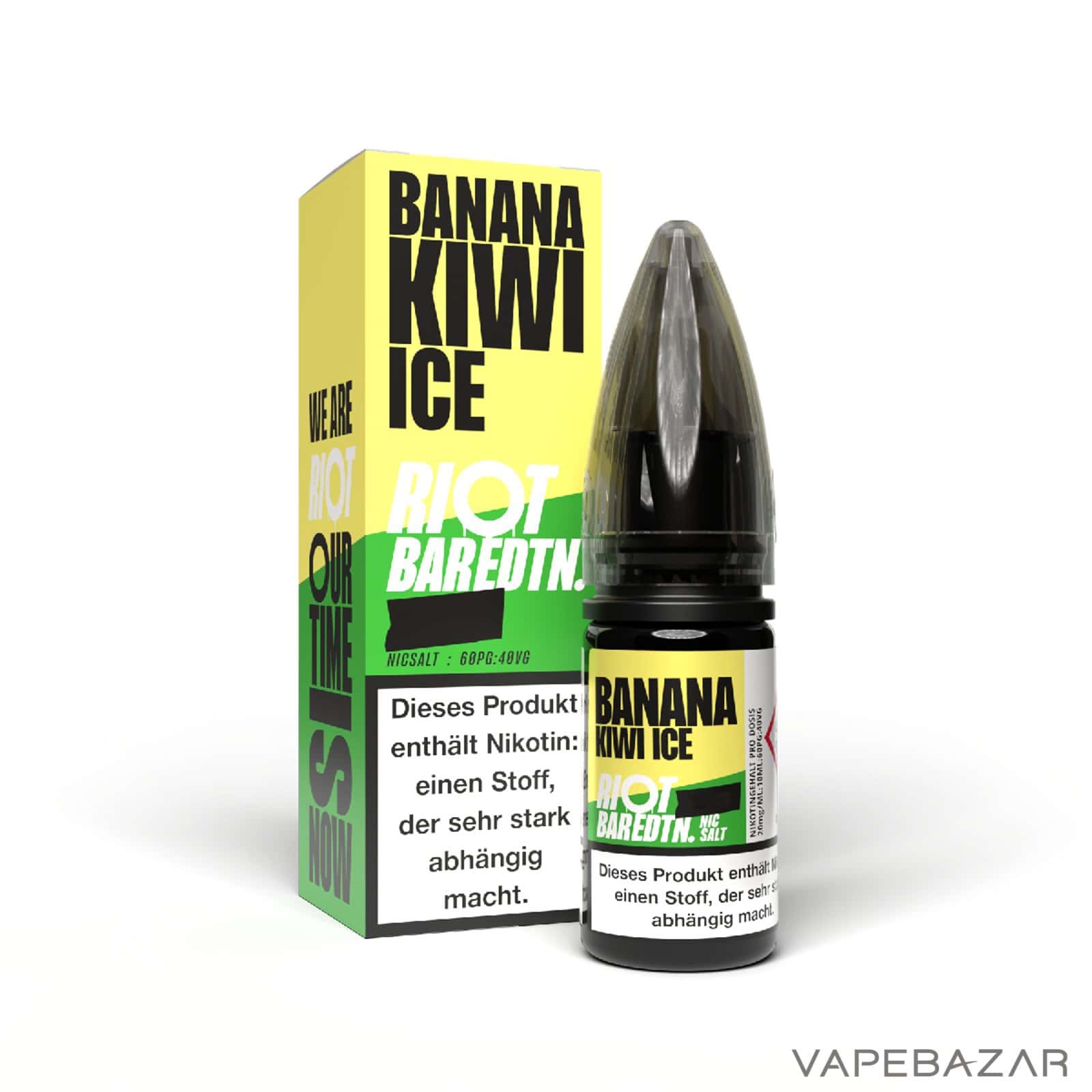 BananaKiwiIce3 | Vapebazar Vapebazar Riot Salt Bar Edition Banana Kiwi Ice