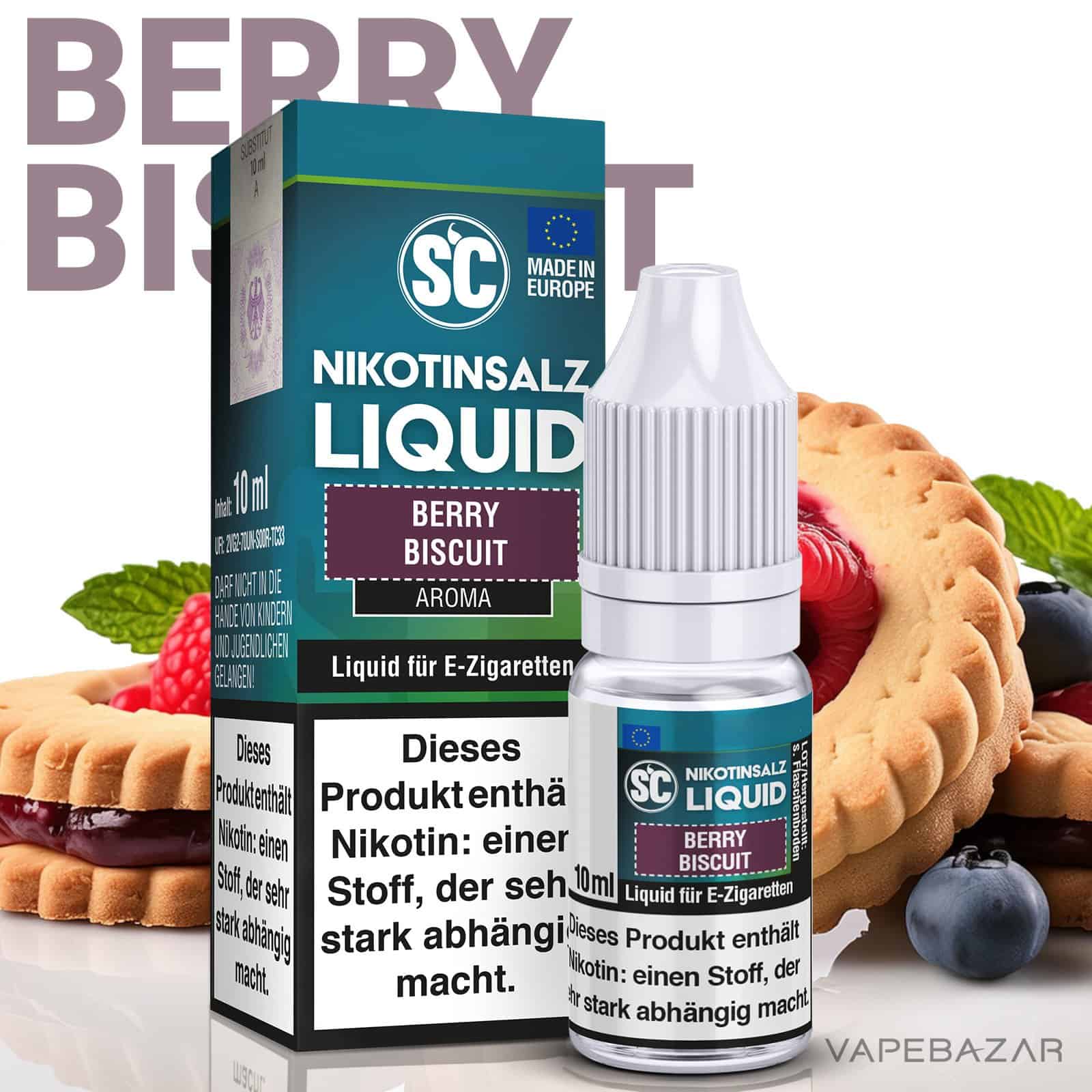 BerryBiscuit | Vapebazar Vapebazar Sc Nikotinsalz Liquid Berry Biscuit