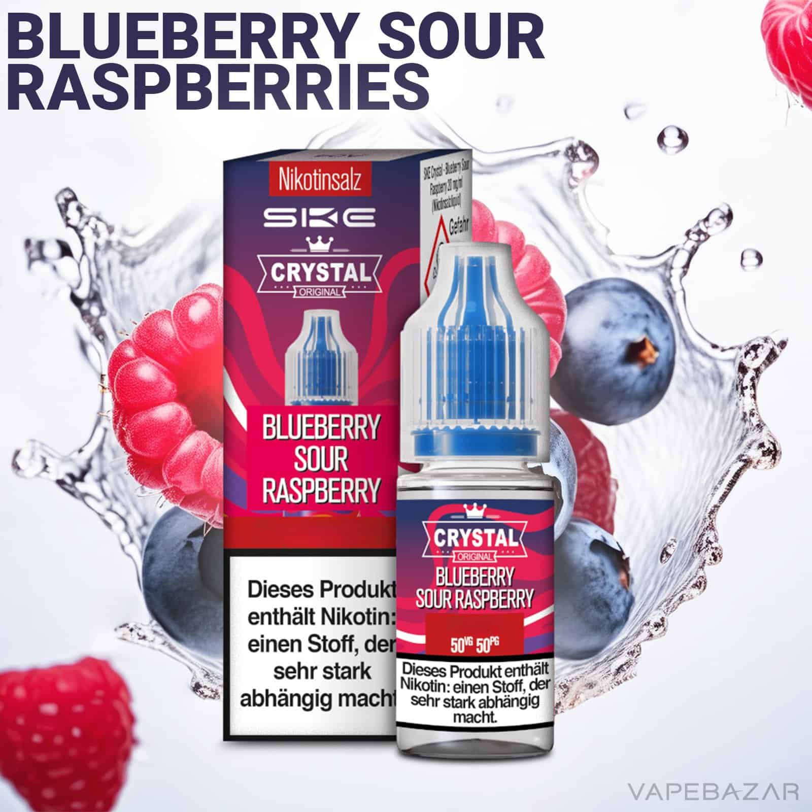 BlueberrySourRaspberries | Vapebazar Vapebazar Ske Crystal Liquid Blueberry Sour Raspberries