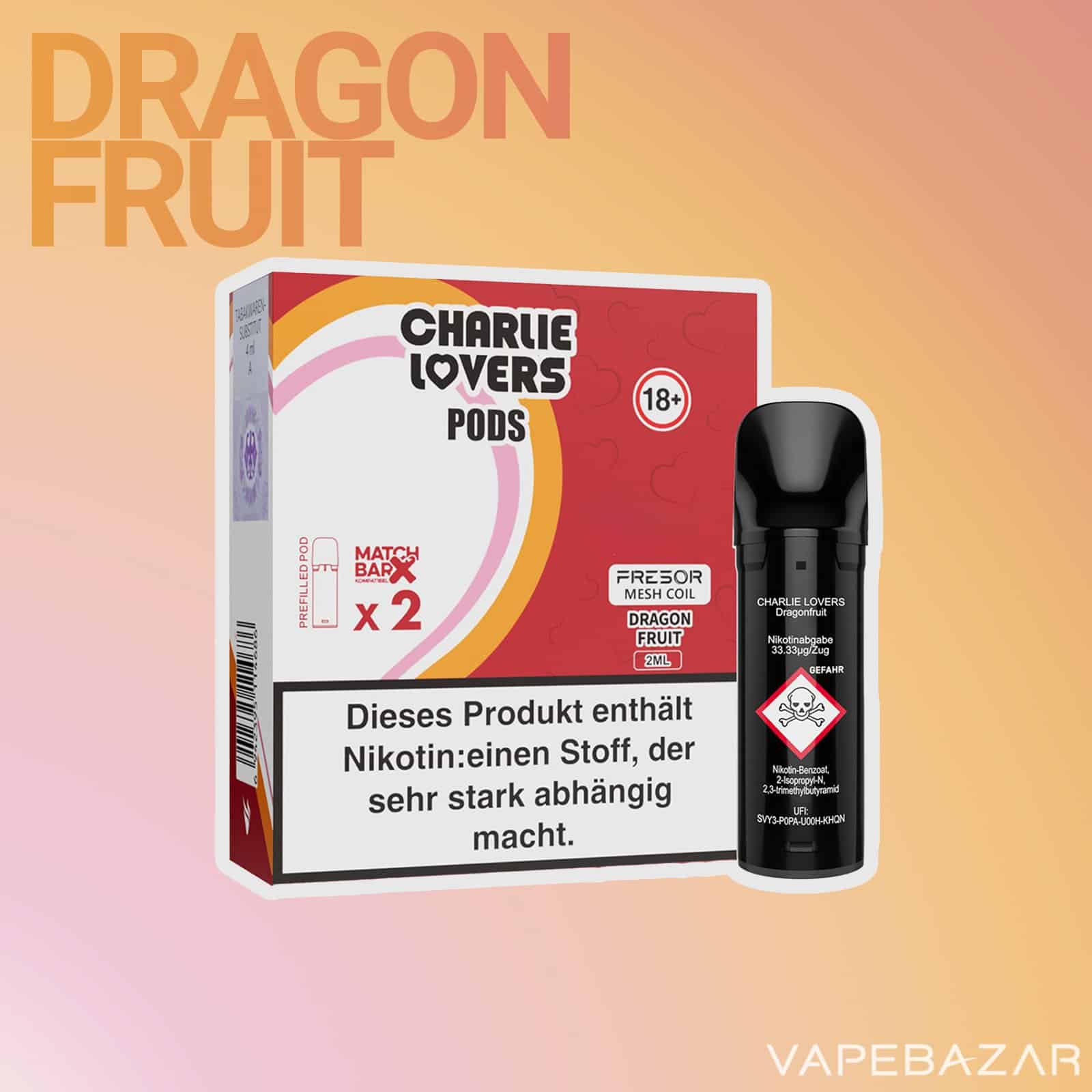 Charlie Lovers Pods Dragon Fruit 2 | Vapebazar Charlie Lovers Pods Dragon Fruit