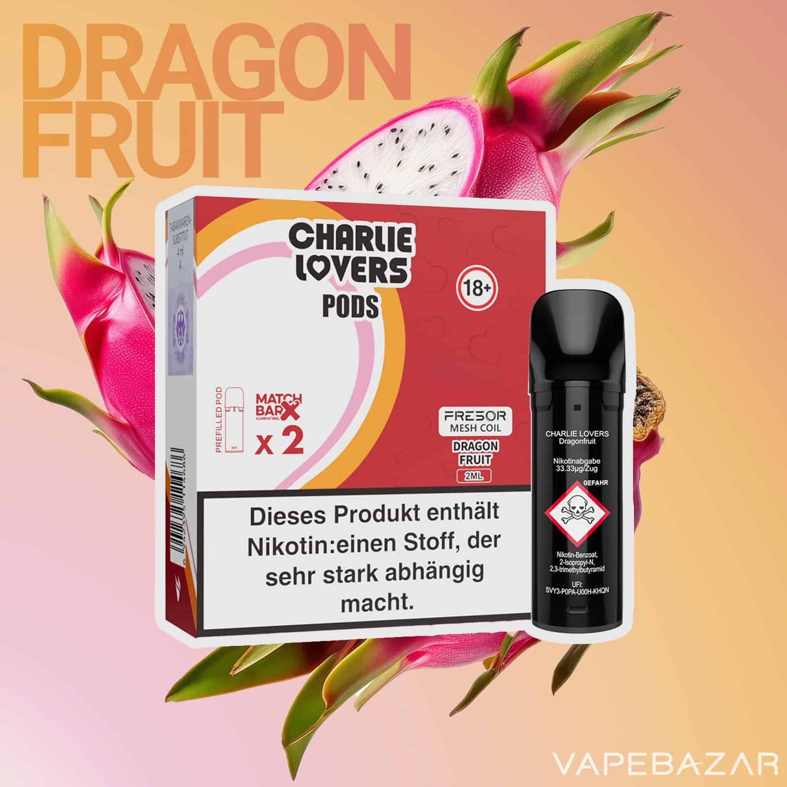 Charlie Lovers Pods Dragon Fruit | Vapebazar Charlie Lovers Pods Dragon Fruit