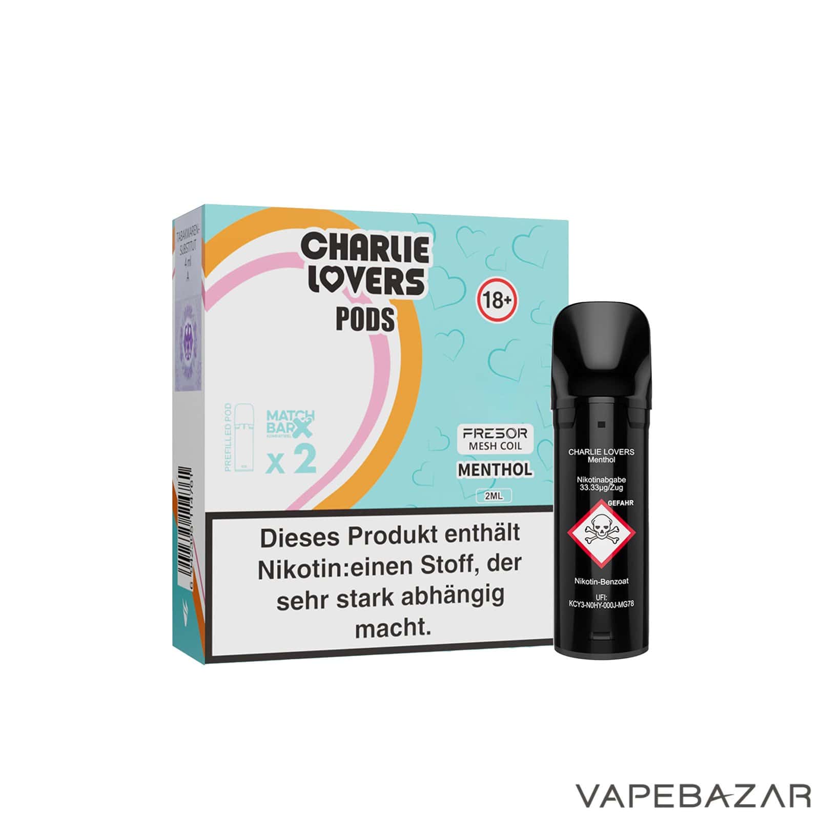 Charlie Lovers Pods Menthol 3 | Vapebazar Charlie Lovers Pods Menthol