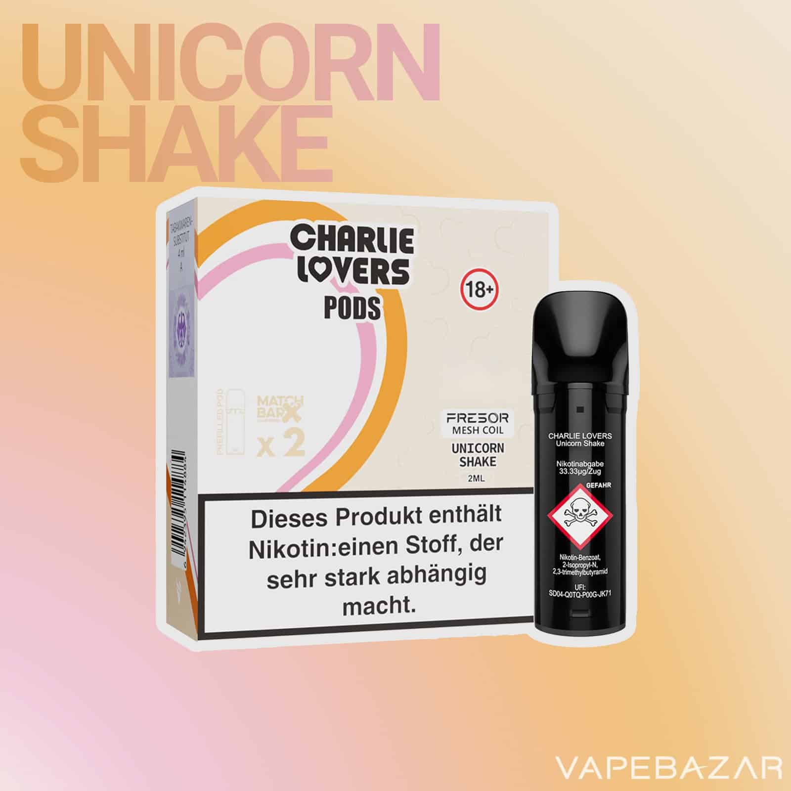 Charlie Lovers Pods Unicorn Shake 2 | Vapebazar Charlie Lovers Pods Unicorn Shake