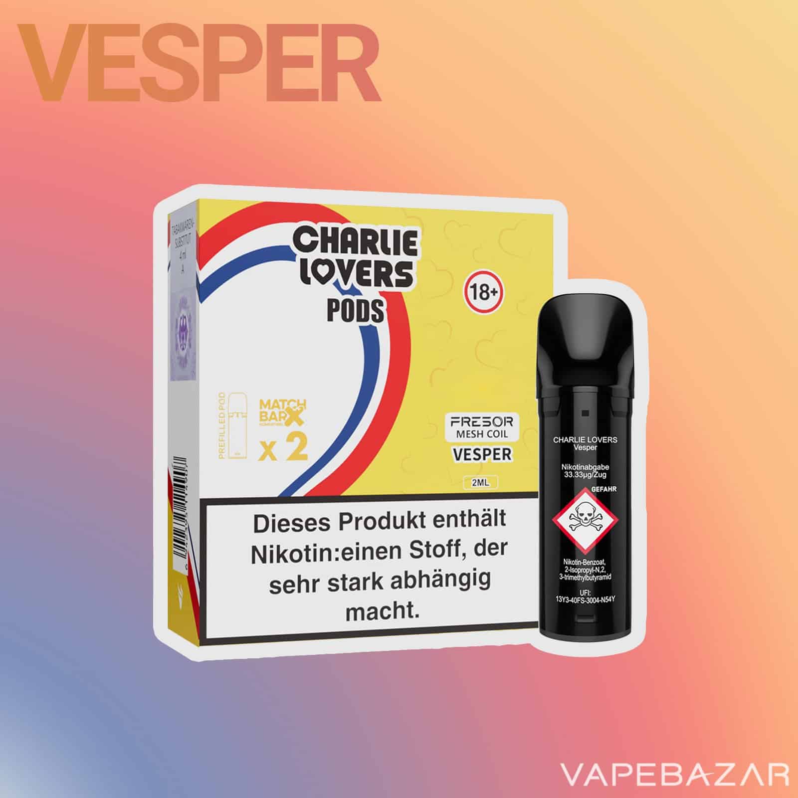 Charlie Lovers Pods Vesper 2 | Vapebazar Charlie Lovers Pods Vesper