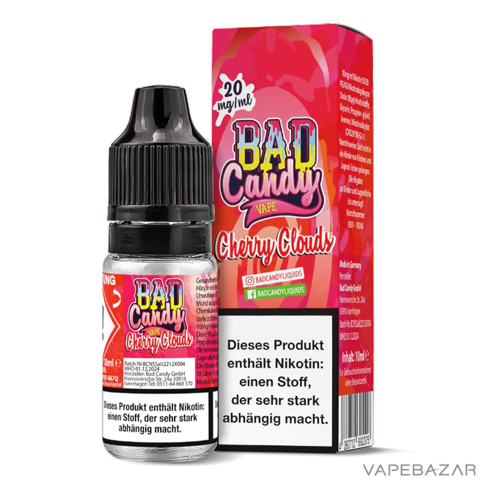 CherryClouds20 1 | Vapebazar Bad Candy Liquid - Cherry Clouds