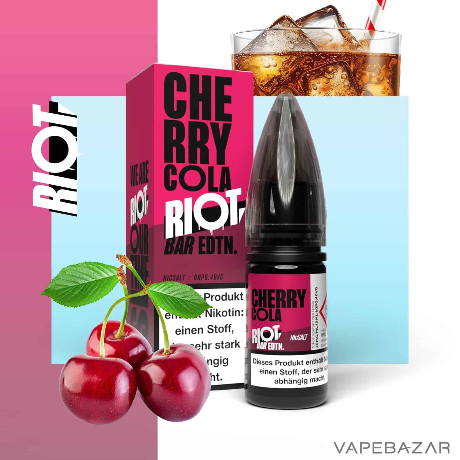 CherryCola | Vapebazar Vapebazar Riot Salt Bar Edition Cherry Cola