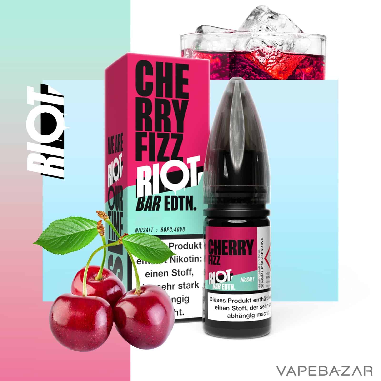 CherryFizz | Vapebazar Vapebazar Riot Salt Bar Edition Cherry Fizz