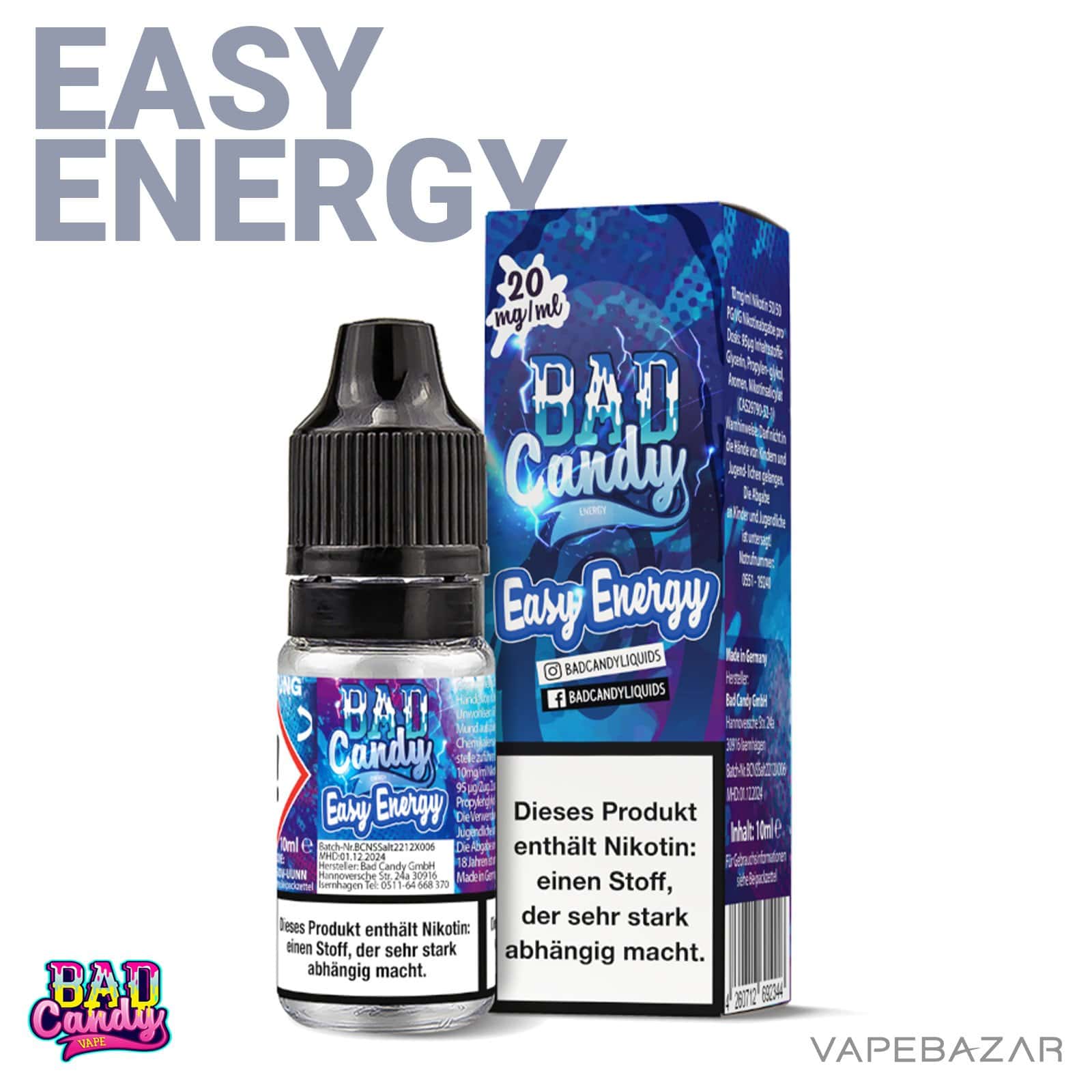 EasyEnergy20 | Vapebazar Bad Candy Liquid - Easy Energy