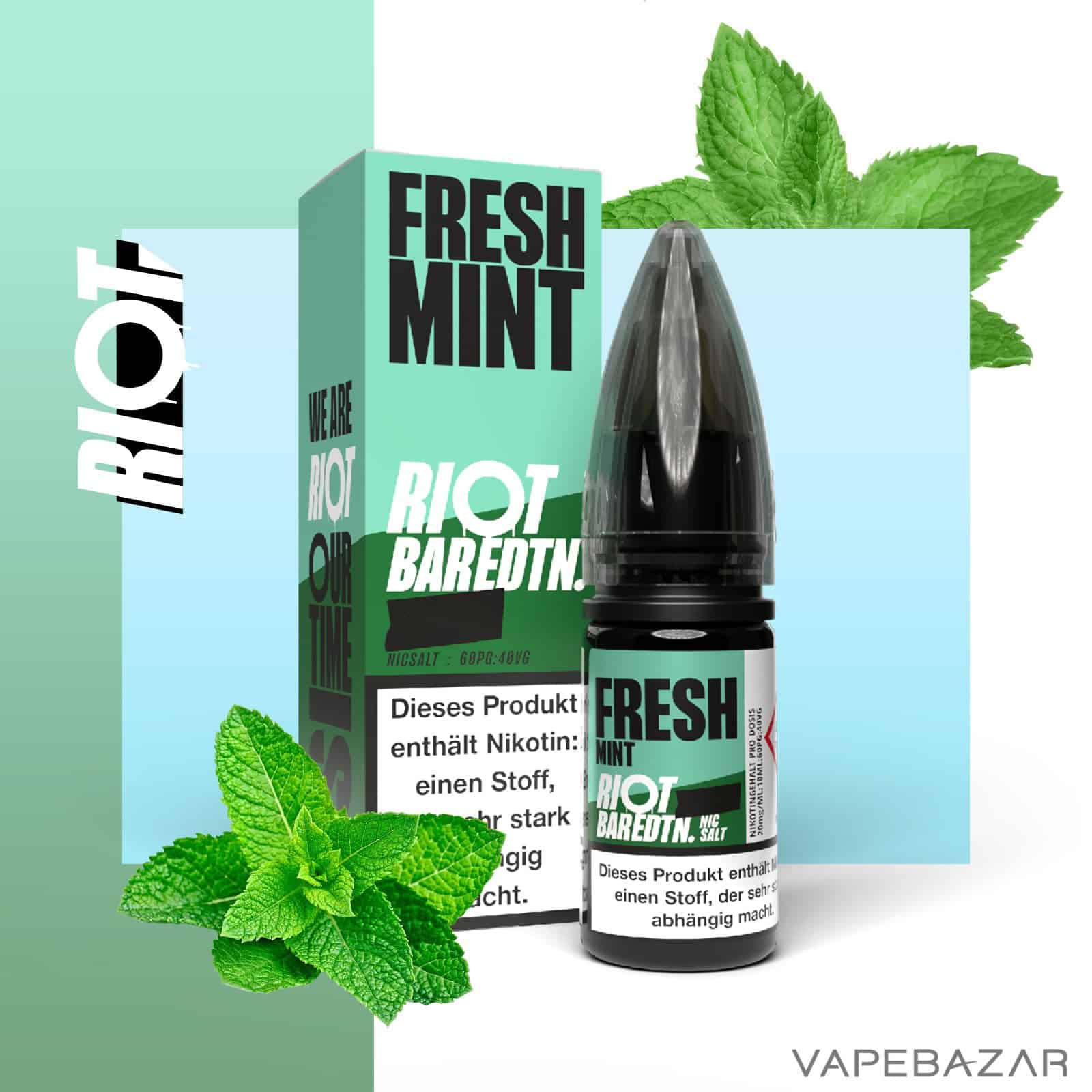 FreshMint | Vapebazar Vapebazar Riot Salt Bar Edition Fresh Mint