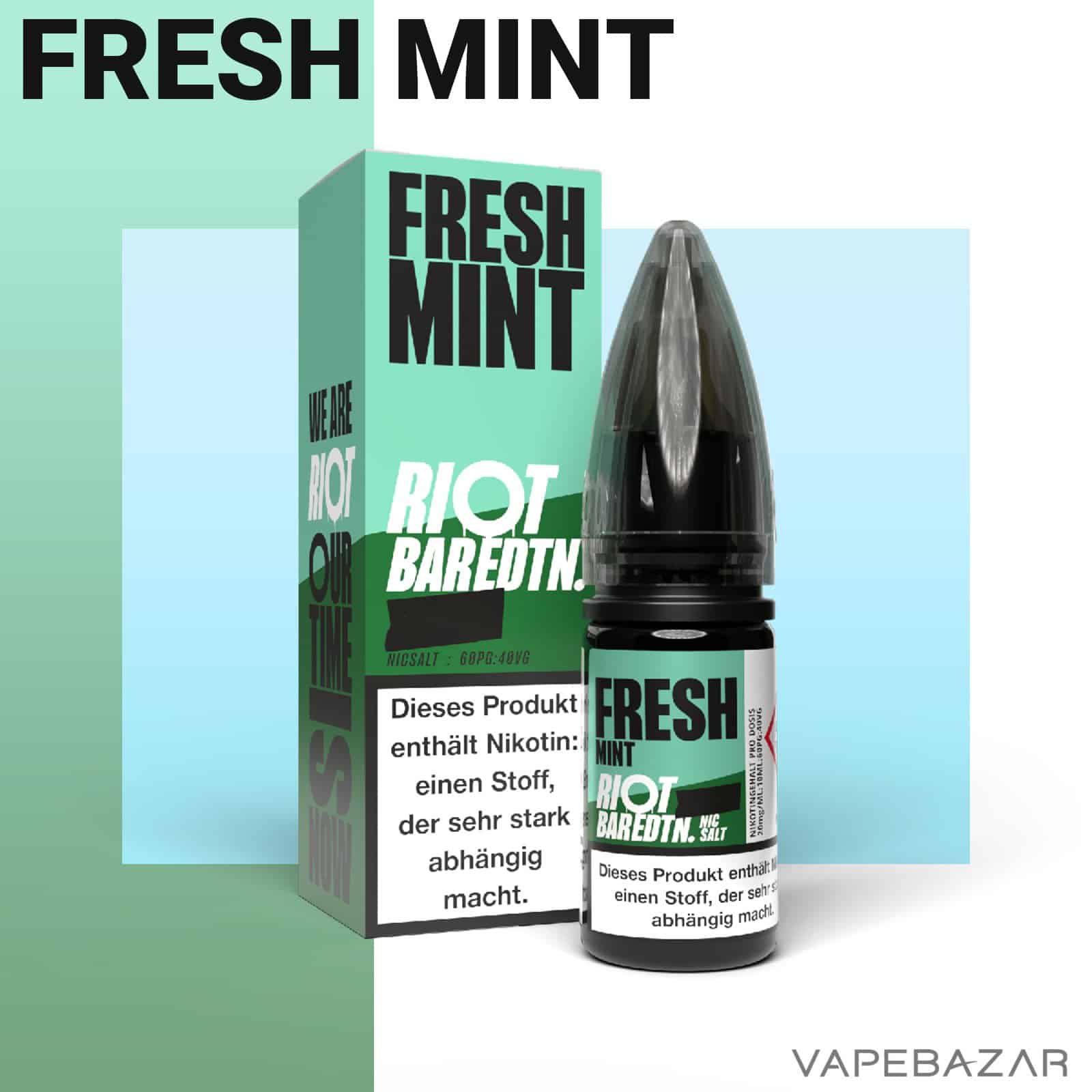 FreshMint2 | Vapebazar Vapebazar Riot Salt Bar Edition Fresh Mint