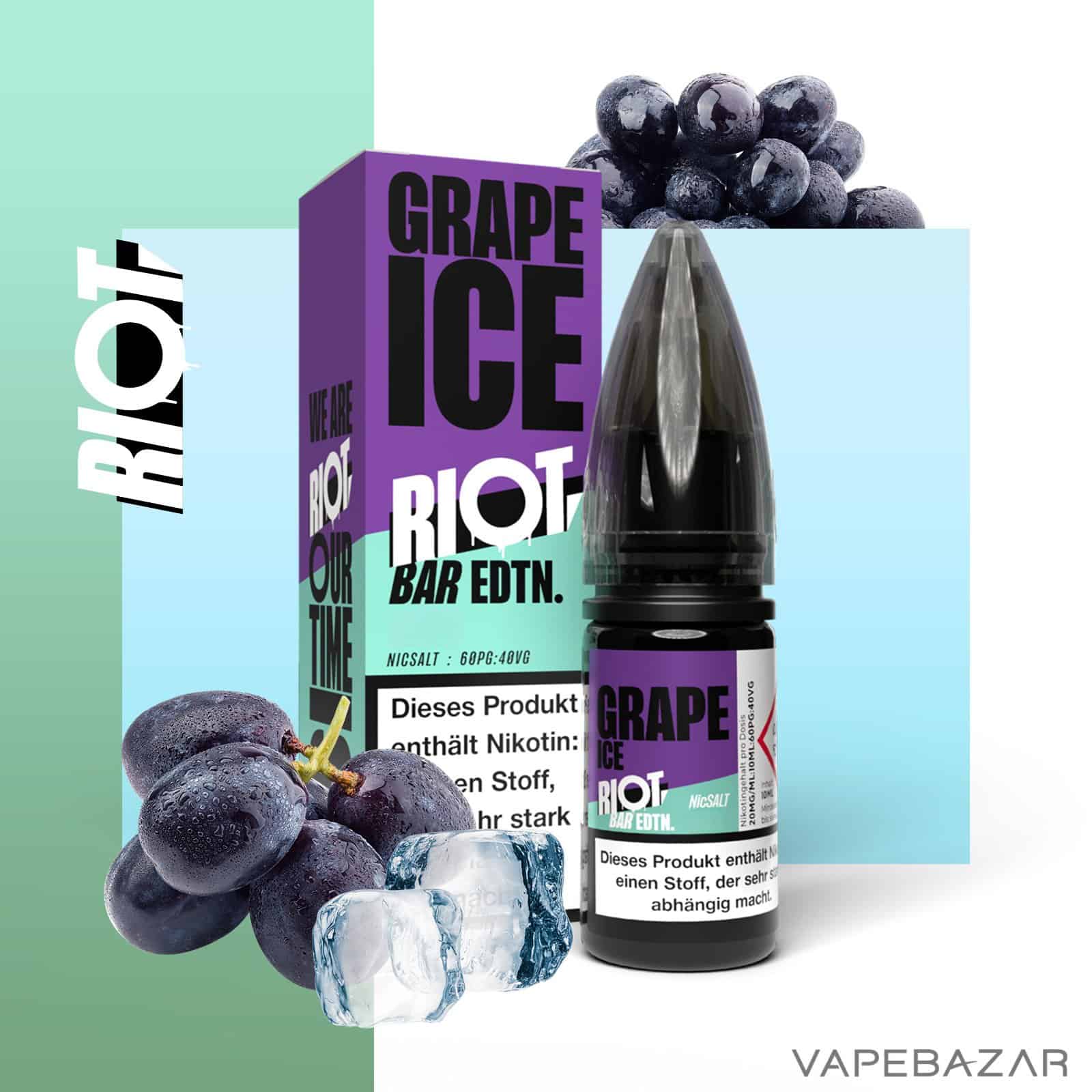 GrapeIce | Vapebazar Vapebazar Riot Salt Bar Edition Grape Ice