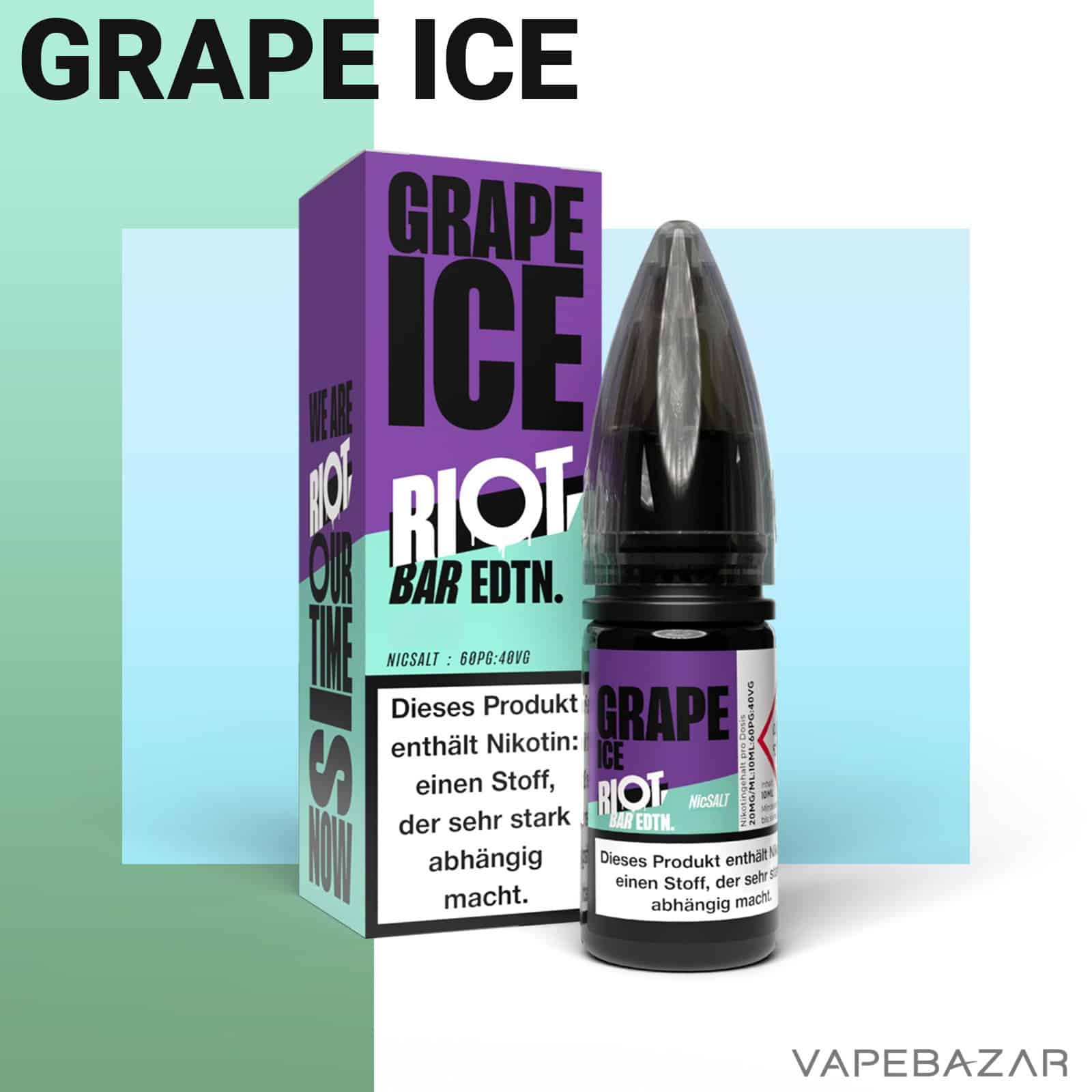 GrapeIce2 | Vapebazar Vapebazar Riot Salt Bar Edition Grape Ice