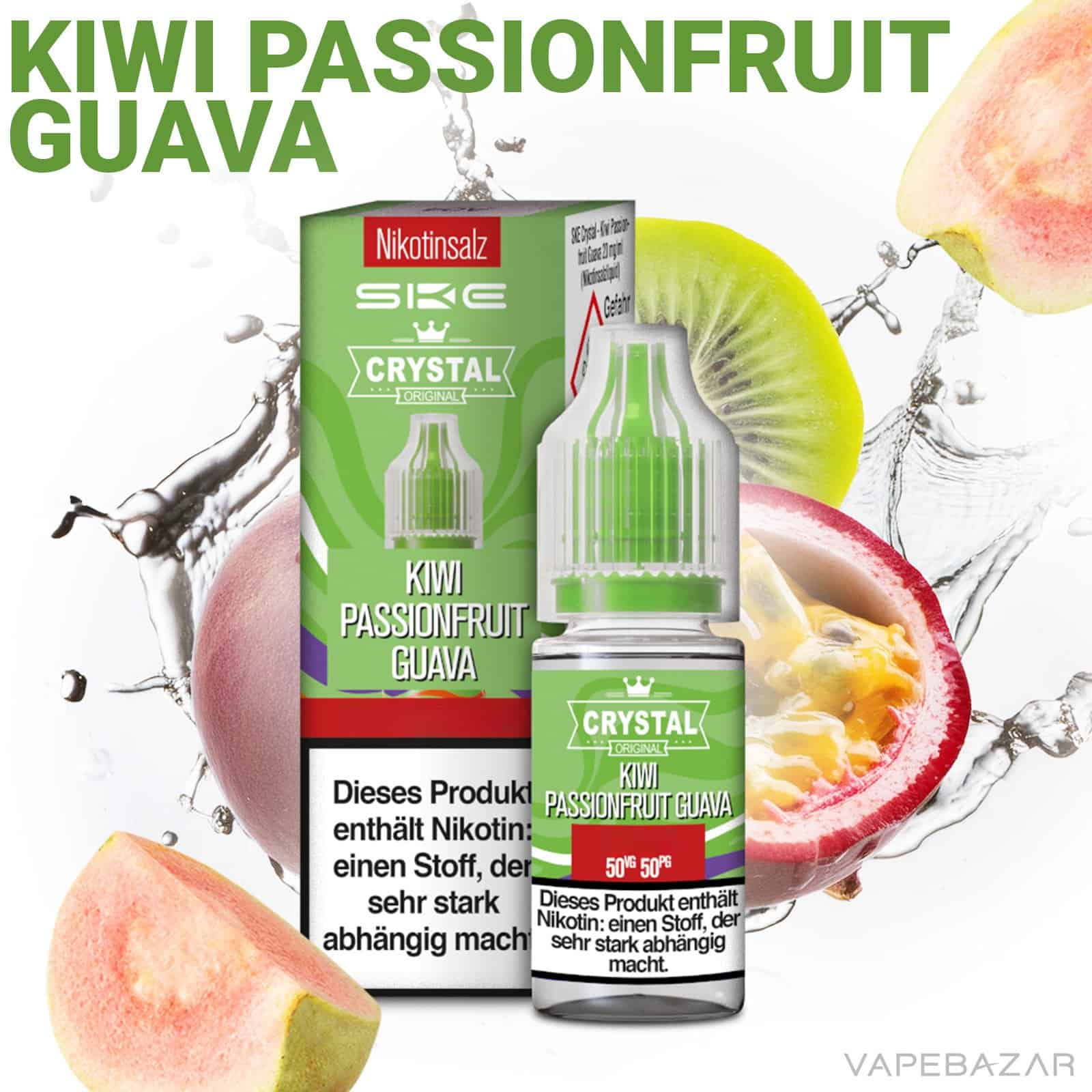 KiwiPassionfuitGuava | Vapebazar Vapebazar Ske Crystal Liquid Kiwi Passionfruit Guava