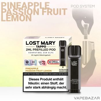 Lost Mary Tappo Prefilled Pod Pineapple Passion Fruit Lemon Kopie