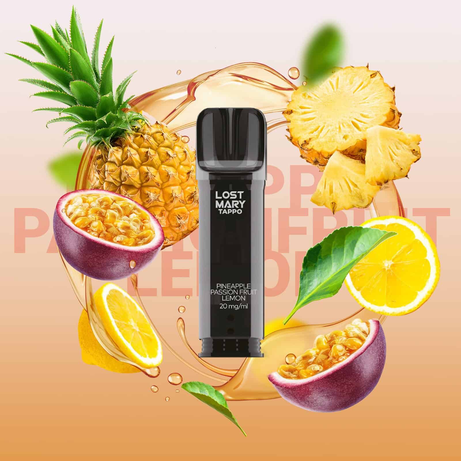Lost Mary Tappo Prefilled Pod Pineapple Passion Fruit Lemon Kopie | Vapebazar Lost Mary Tappo Prefilled Pod Pineapple Passion Fruit Lemon Kopie