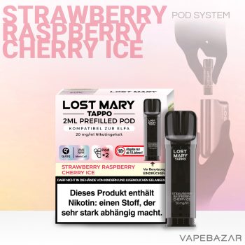Lost Mary Tappo Prefilled Pod Strawberry Raspberry Cherry Ice