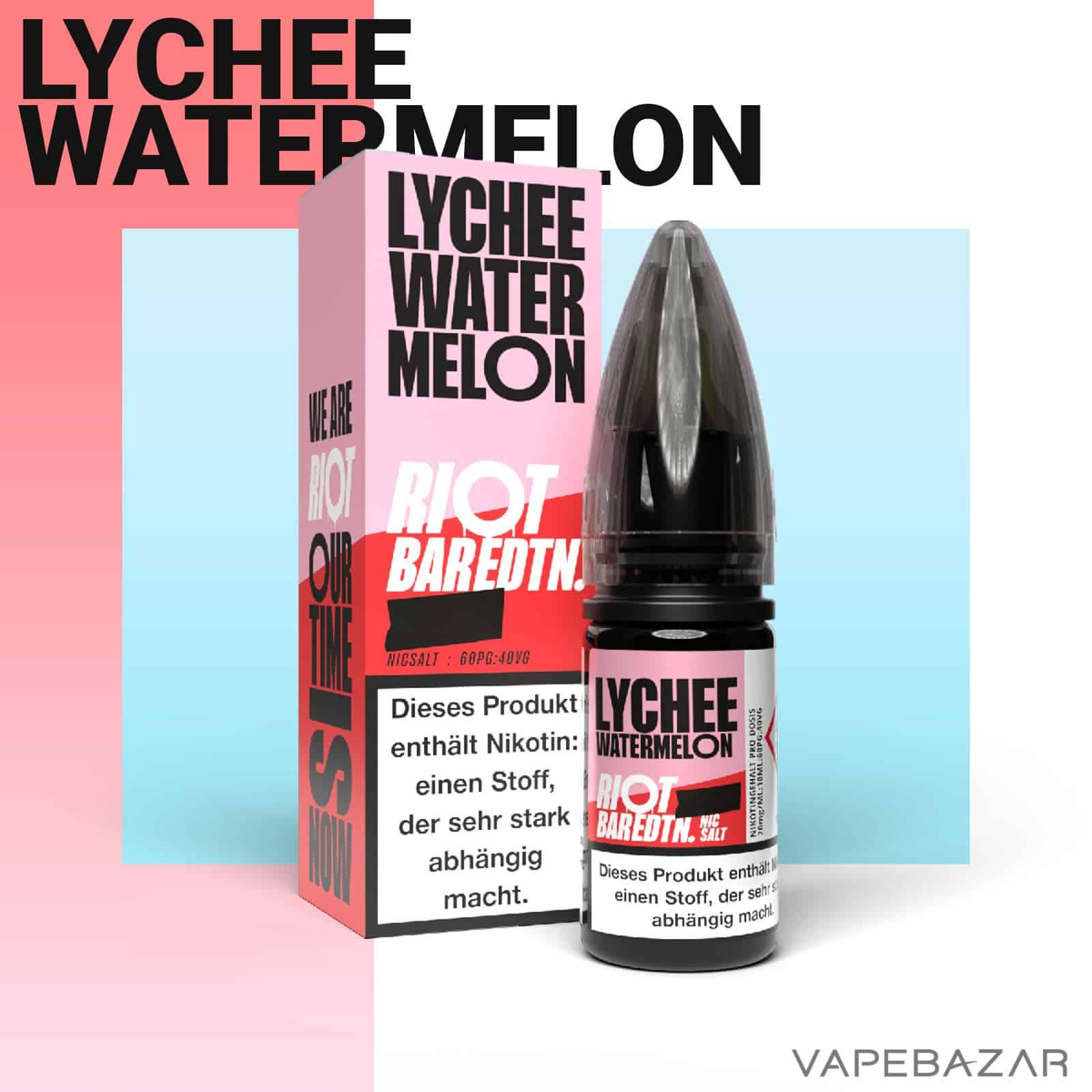 LycheeWatermelon2 | Vapebazar Vapebazar Riot Salt Bar Edition Lychee Watermelon