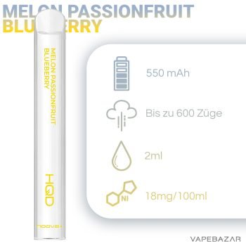 HQD Hoova+ Melon Passionfruit Blueberry
