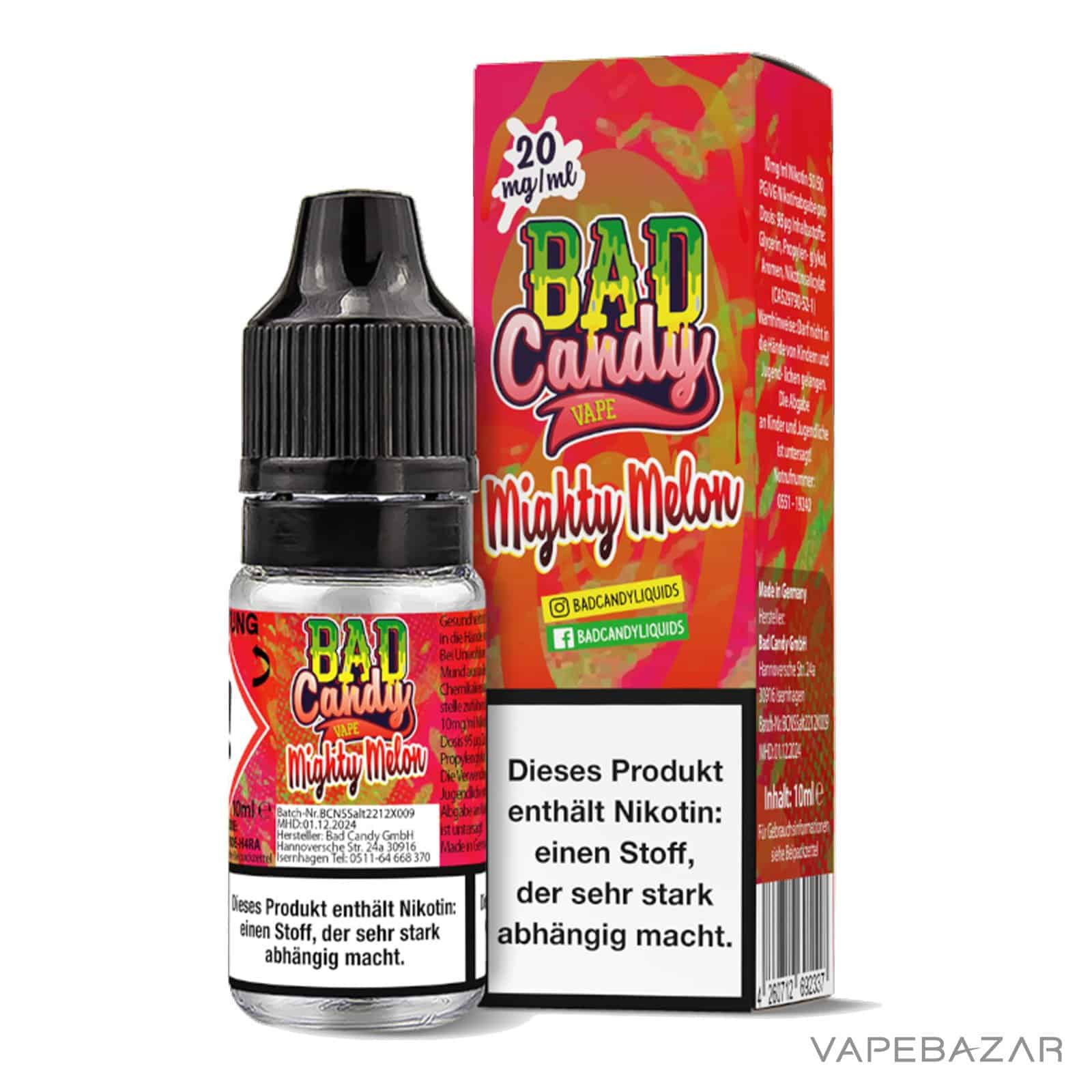 MightyMelon20 1 | Vapebazar Bad Candy Liquid - Mighty Melon