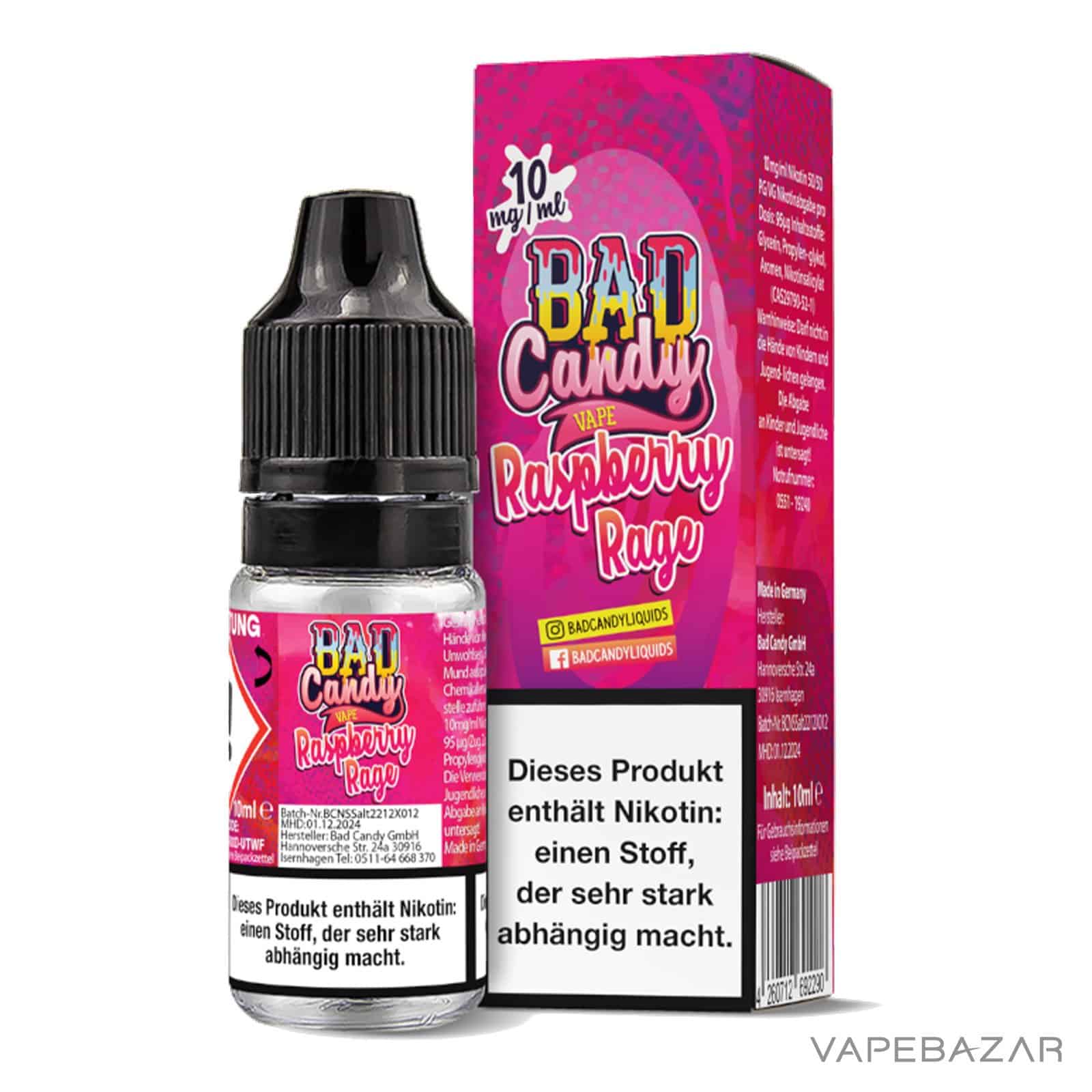 RaspberryRage10 1 | Vapebazar Bad Candy Liquid - Raspberry Rage